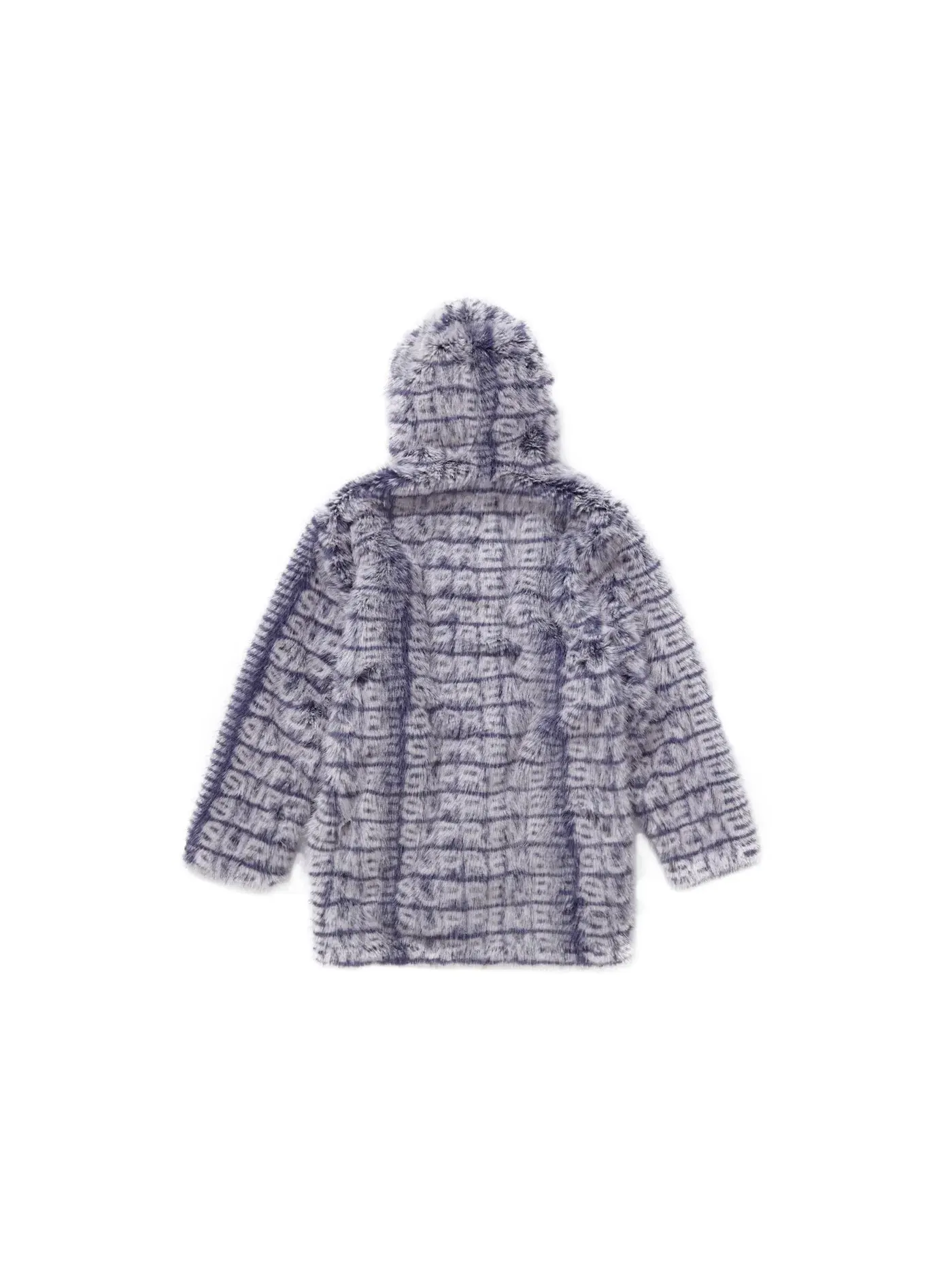 Мужское пальто из искусственного меха с капюшоном Supreme Coat — изображение 3 из 3, фиолетовый