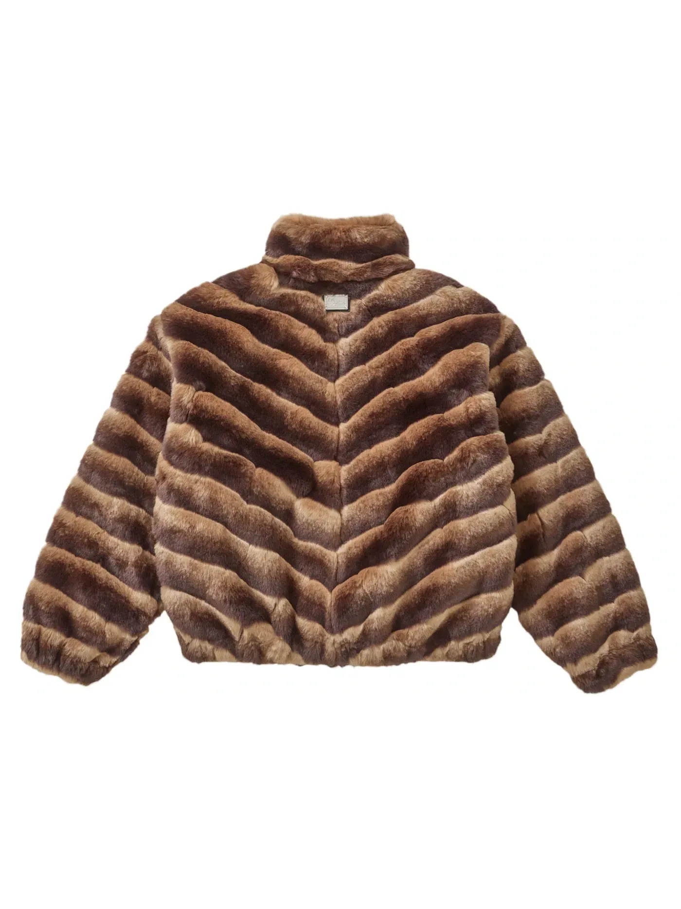 Мужская куртка из искусственного меха с принтом Supreme, Jacket — изображение 3 из 3, коричневый