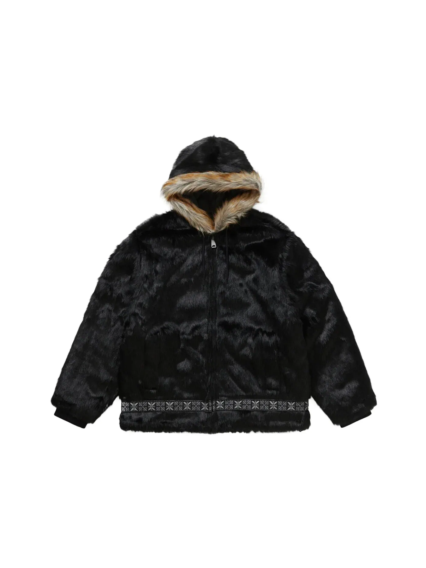 Мужское пальто из искусственного меха Parka Supreme — изображение 1 из 3, черный