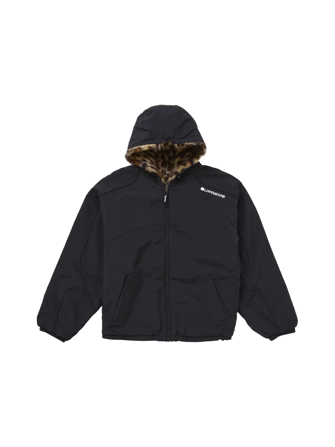 Мужская куртка с капюшоном из искусственного меха двусторонняя Supreme Jacket — изображение 1 из 5, черный