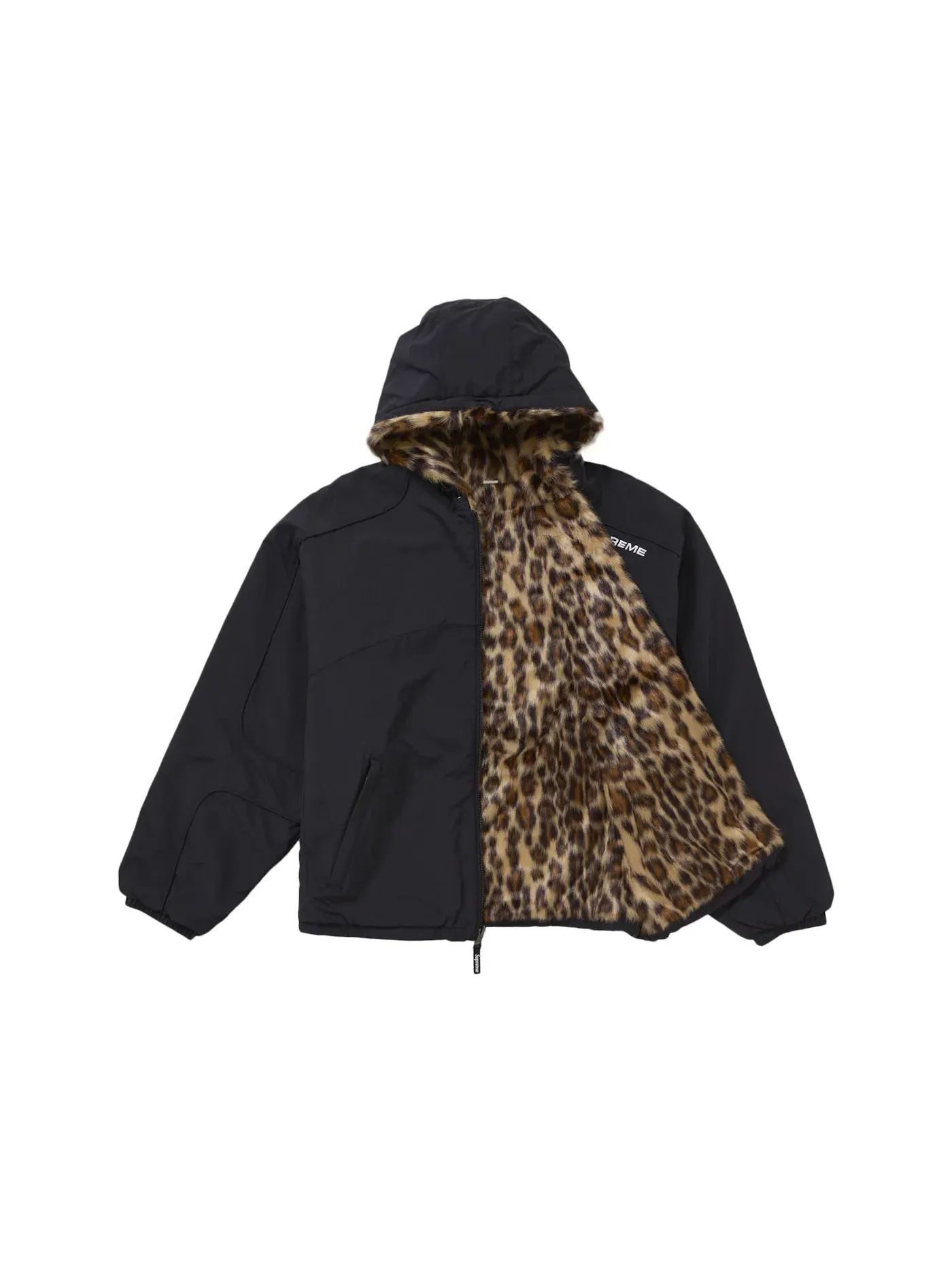 Мужская куртка с капюшоном из искусственного меха двусторонняя Supreme Jacket — изображение 3 из 5, черный