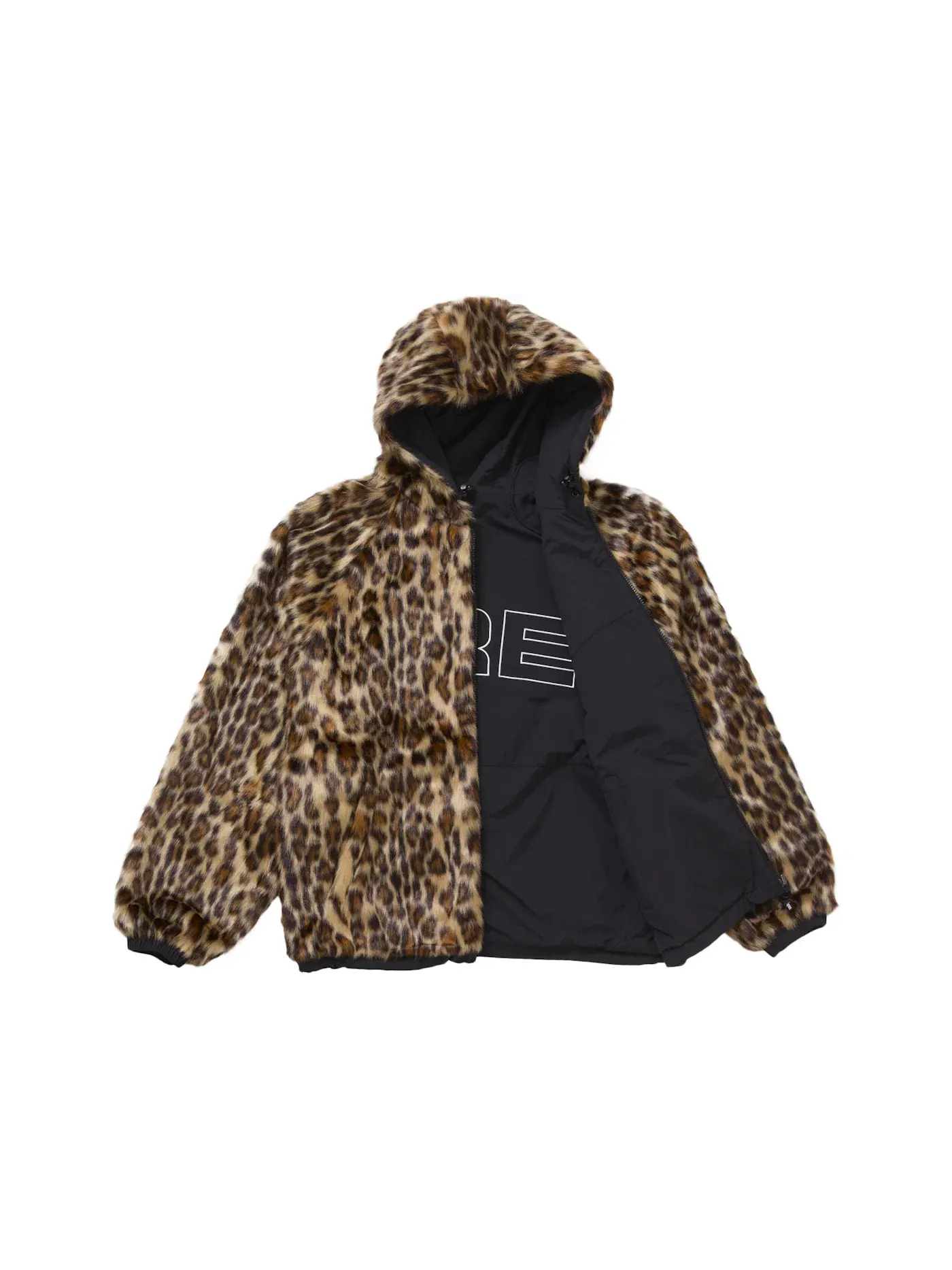 Мужская куртка с капюшоном из искусственного меха двусторонняя Supreme Jacket — изображение 4 из 5, черный