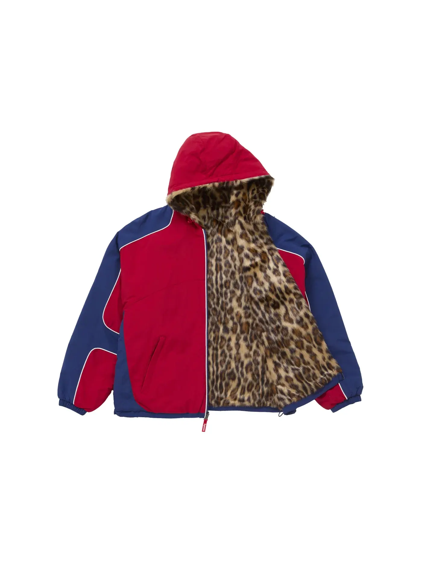 Мужская куртка из искусственного меха с капюшоном reversible Jacket Supreme — изображение 3 из 4, красный