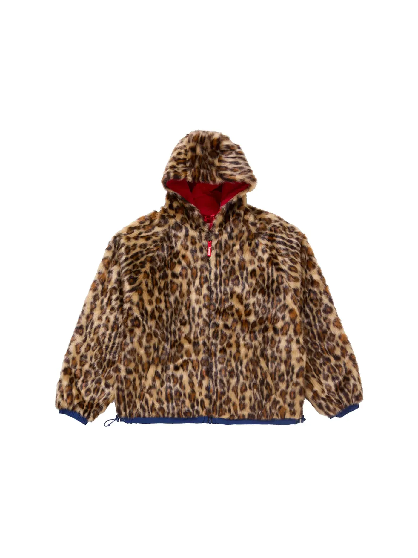 Мужская куртка из искусственного меха с капюшоном reversible Jacket Supreme — изображение 4 из 4, красный