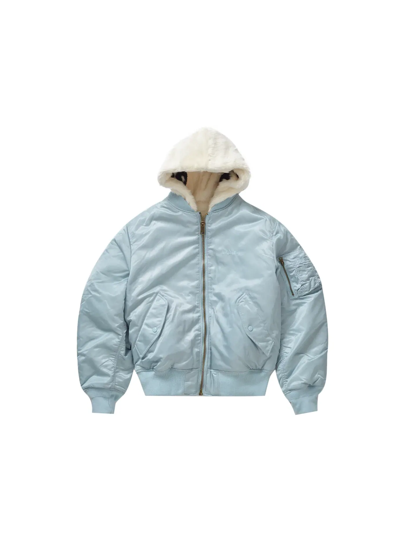 Мужская куртка-бомбер с длинным рукавом MA-1 Supreme — изображение 1 из 3, светлый синий