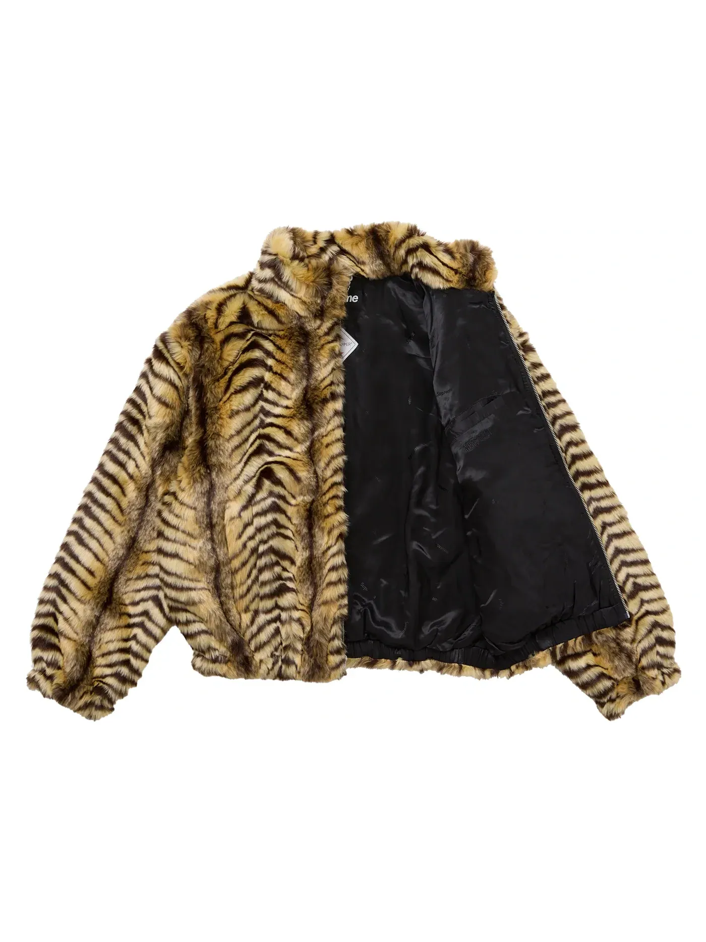 Мужская куртка-бомбер с искусственным мехом Supreme Faux Fur WINDSTOPPER Bomber Jacket — изображение 2 из 3, бежевый