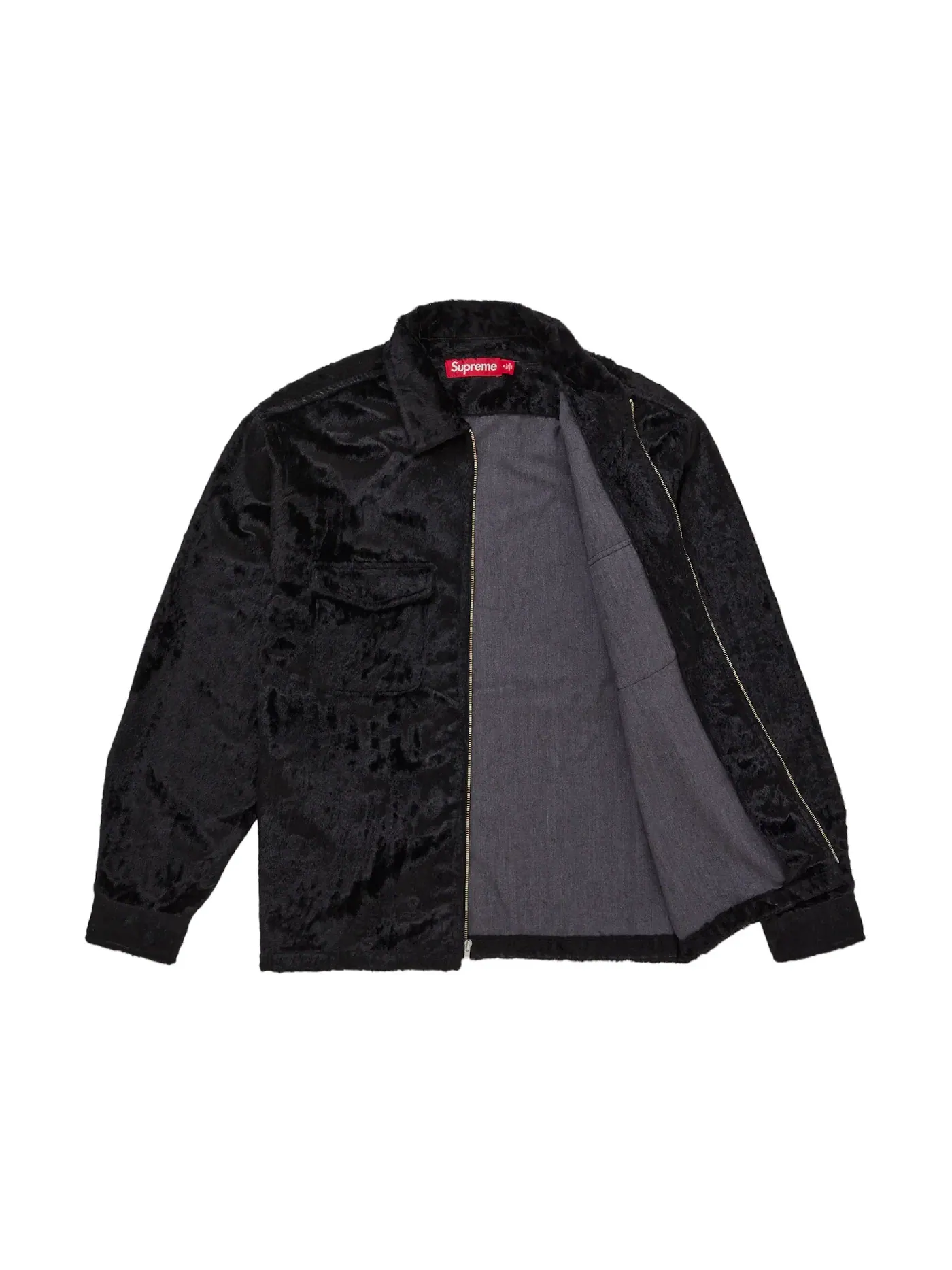 Мужская рубашка из искусственного меха Supreme Shirt — изображение 2 из 2, черный