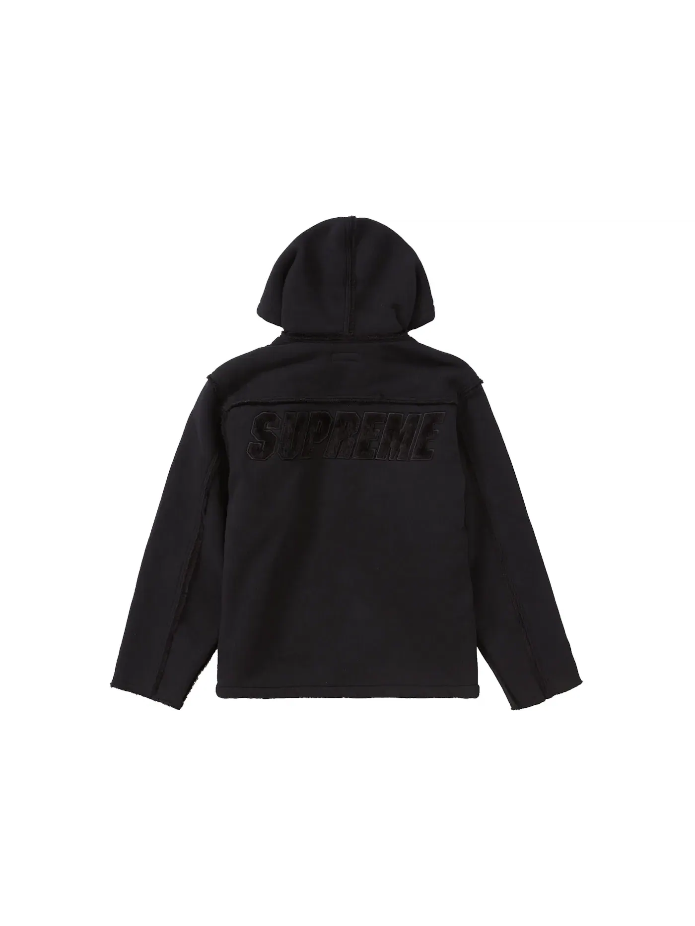 Мужская куртка с капюшоном из искусственного каракуля Supreme — изображение 1 из 2, черный