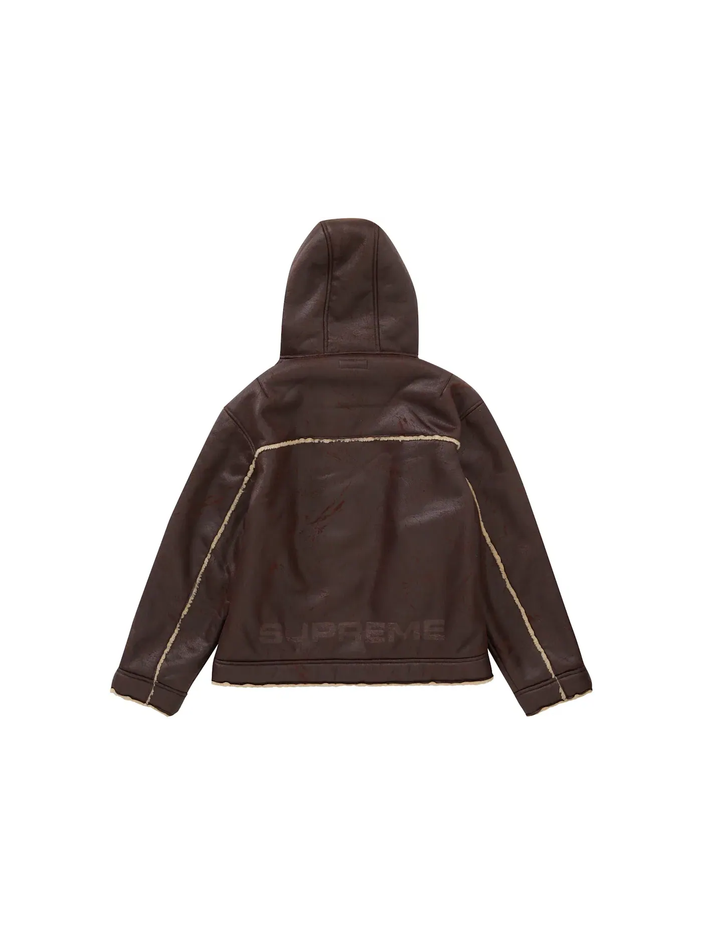 Мужская куртка с капюшоном из искусственного меха Supreme Faux Shearling Hooded Jacket (SS23) Supreme — изображение 3 из 3