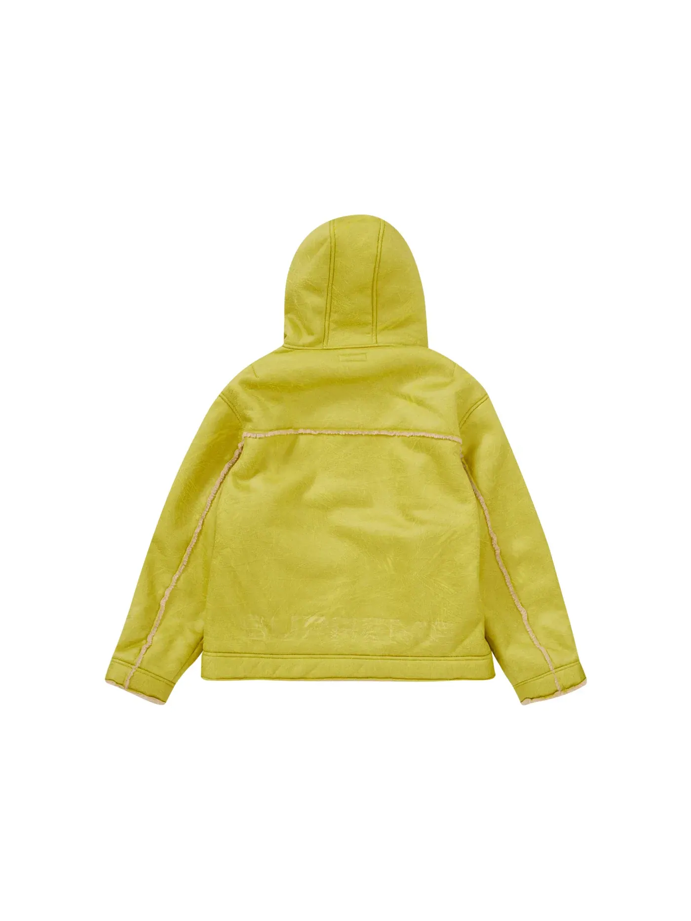 Мужская куртка с капюшоном из искусственного каракуля Supreme Jacket (SS23) — изображение 3 из 3, цитрусовый