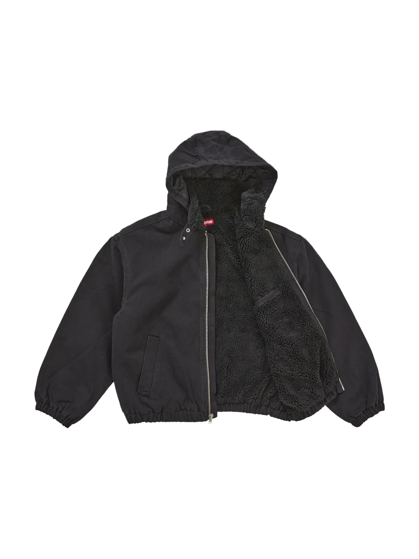 Мужская куртка-бомбер с подкладкой из искусственного каракуля Supreme Jacket (FW25) — изображение 2 из 5, черный