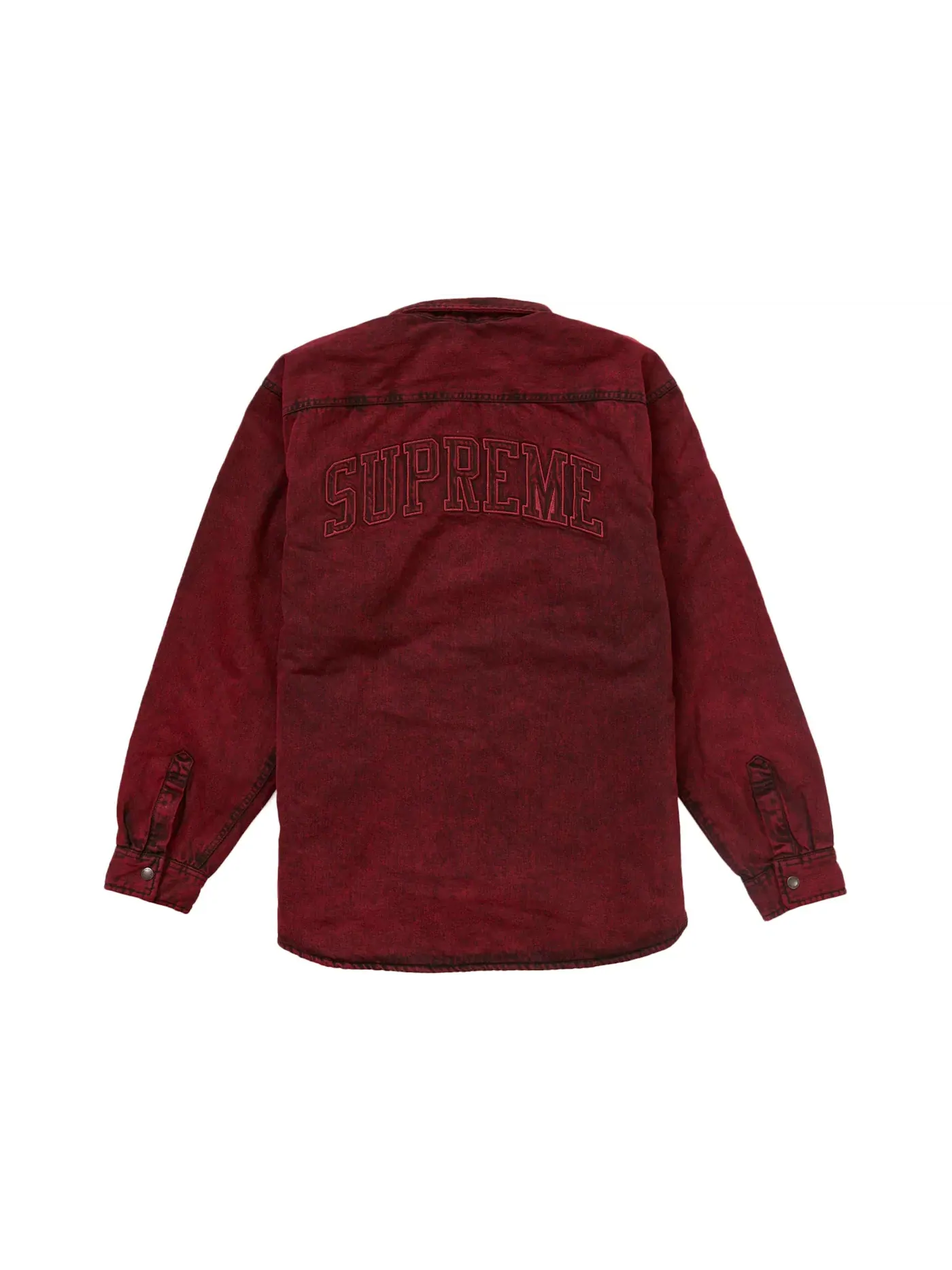 Мужская рубашка с подкладкой из искусственного овчины Supreme Shirt — изображение 3 из 3, красный джинсовый синий