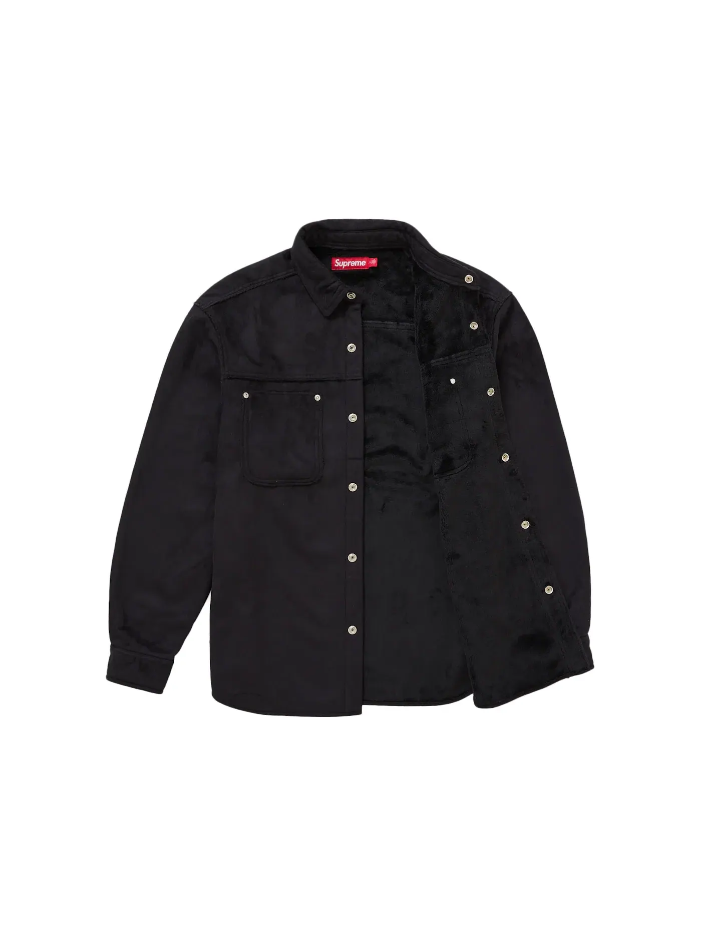 Мужская рубашка из искусственной замши Supreme Shirt — изображение 2 из 3, черный