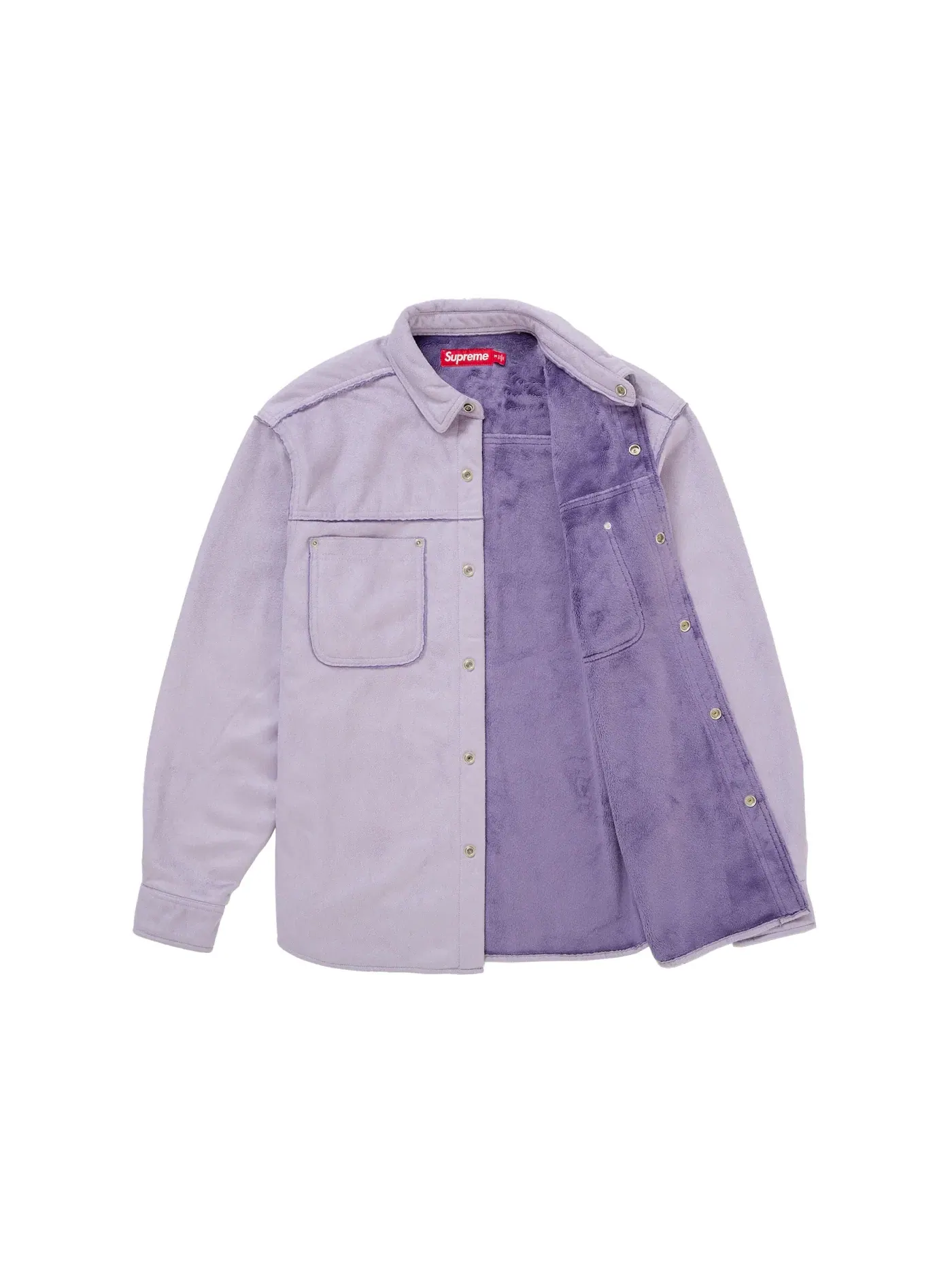 Мужская рубашка из замши Supreme Shirt — изображение 2 из 3, фиолетовый