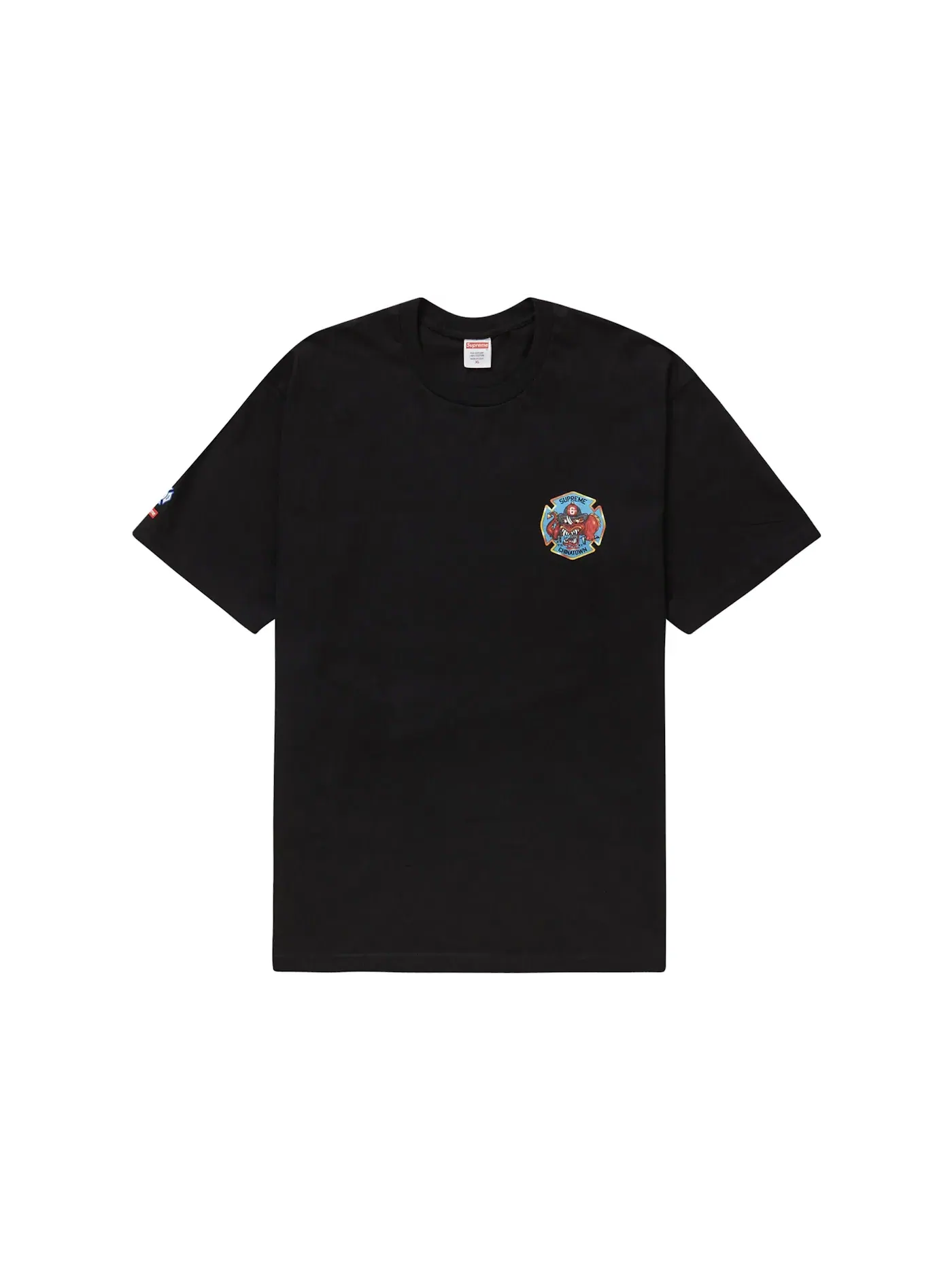 Мужская футболка с принтом Supreme FDNY Engine 9 Tee — изображение 1 из 2, черный