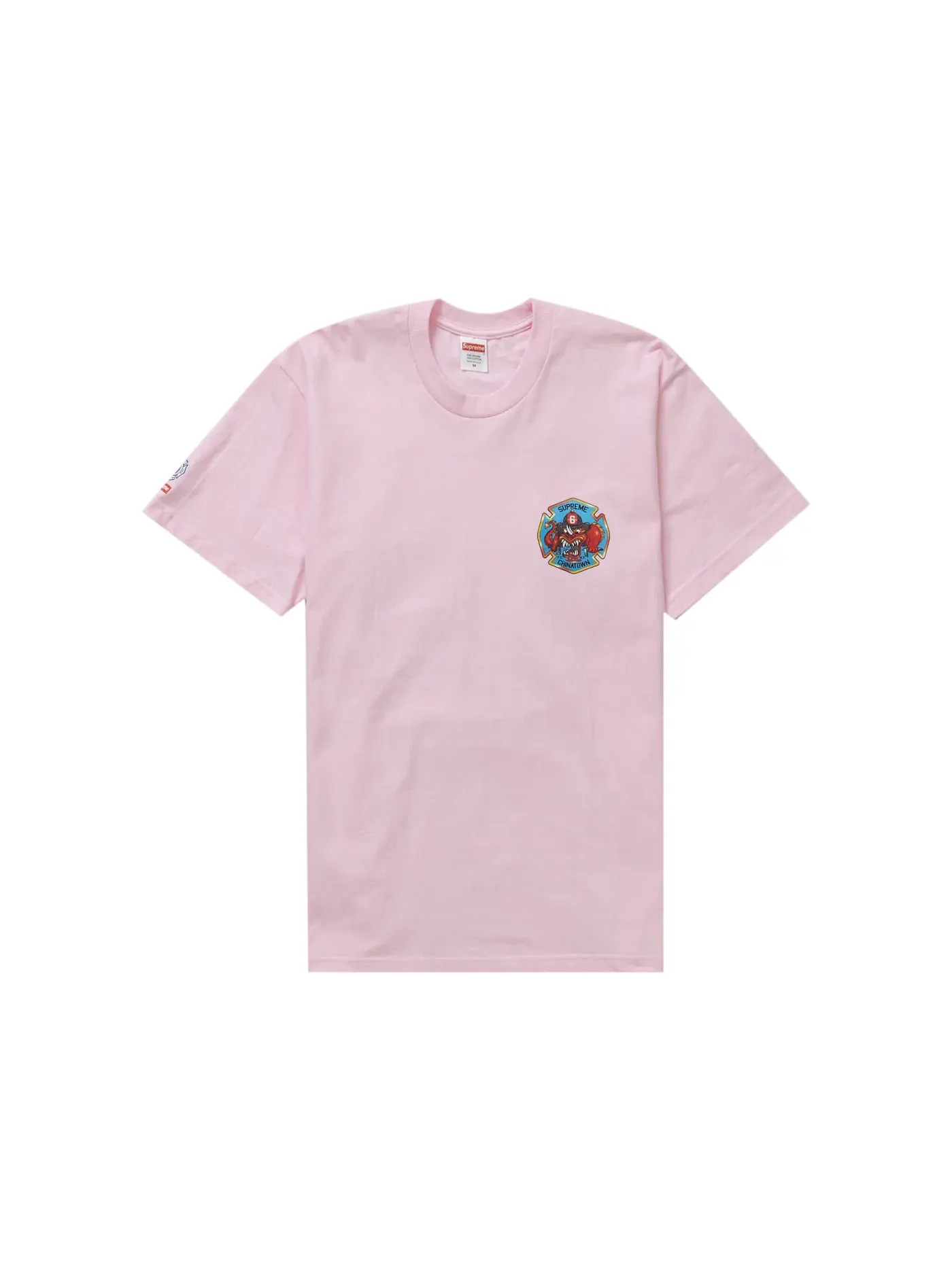Мужская футболка с принтом FDNY Engine 9 Tee Supreme — изображение 1 из 2, розовый