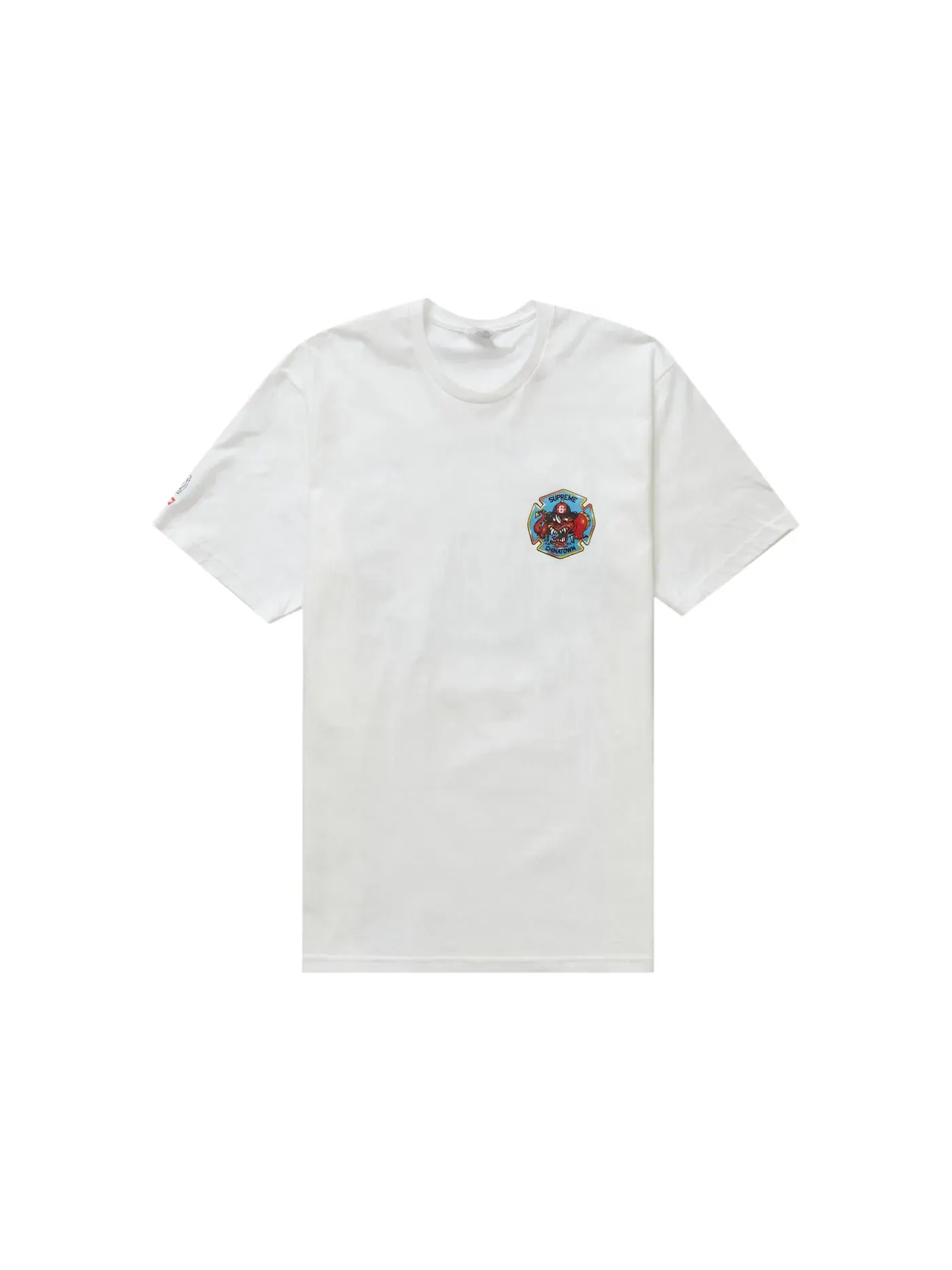 Мужская футболка с принтом Supreme FDNY Engine 9 Tee — изображение 1 из 2, белый