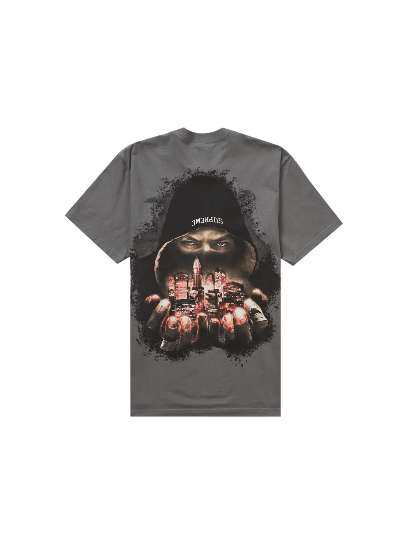 Мужская футболка с принтом Supreme Tee — изображение 1 из 2, темно-серый