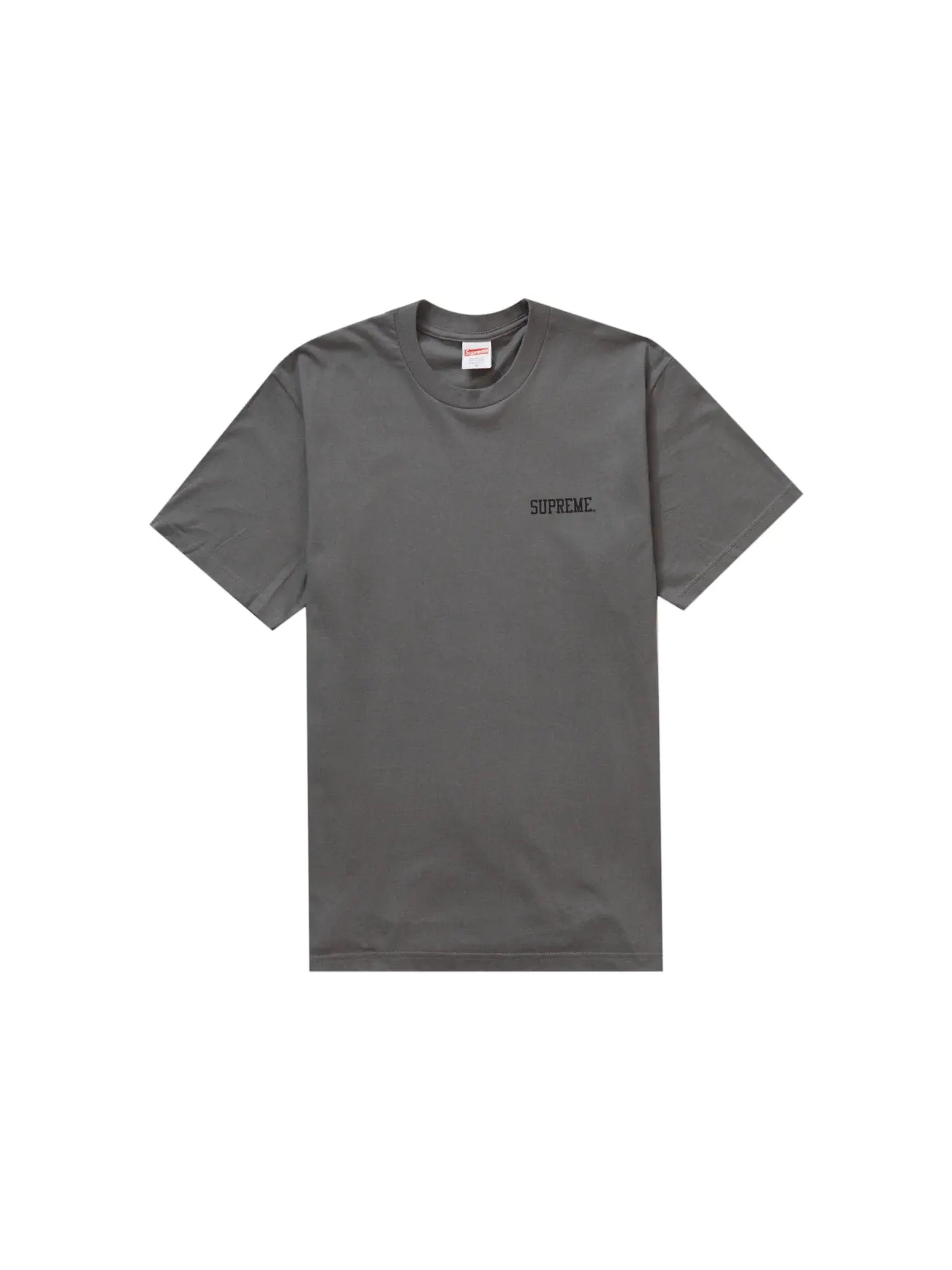 Мужская футболка с принтом Supreme Tee — изображение 2 из 2, темно-серый