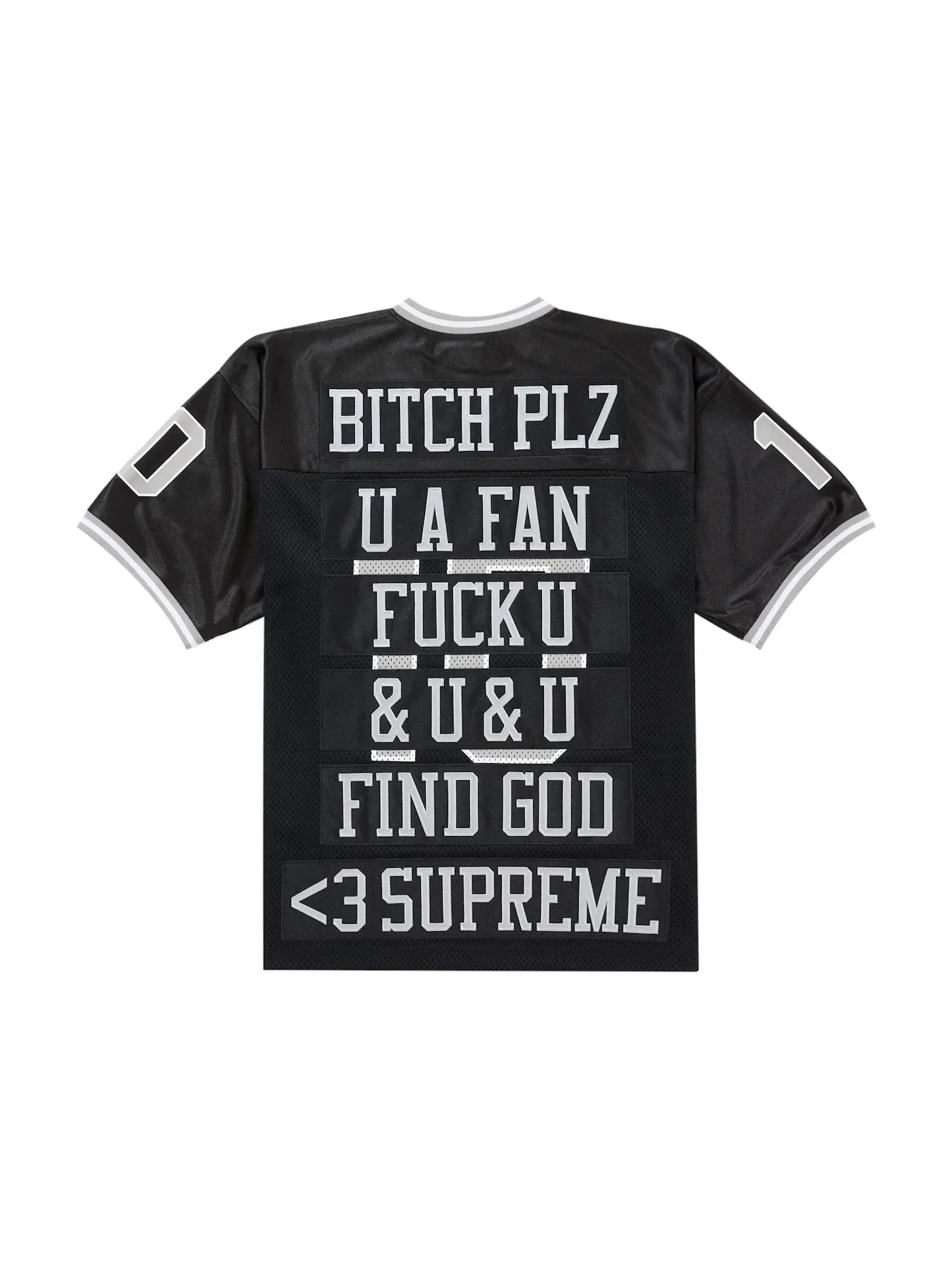 Мужская футбольная джерси с надписью Jersey Supreme — изображение 2 из 2, черный