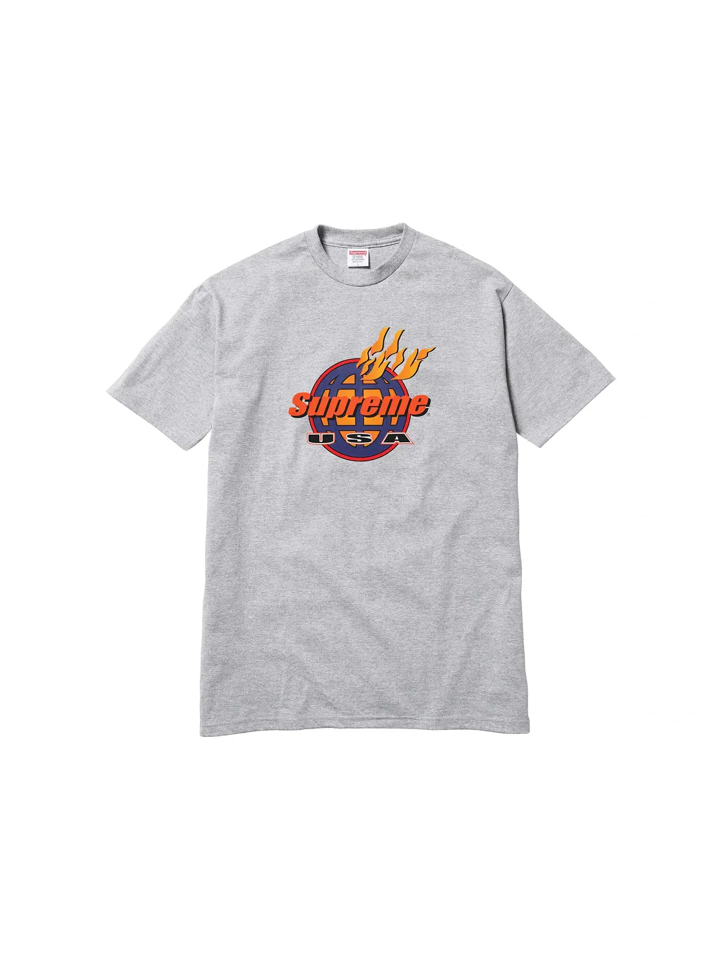 Мужская футболка с принтом Supreme Tee — изображение 1 из 2, серый