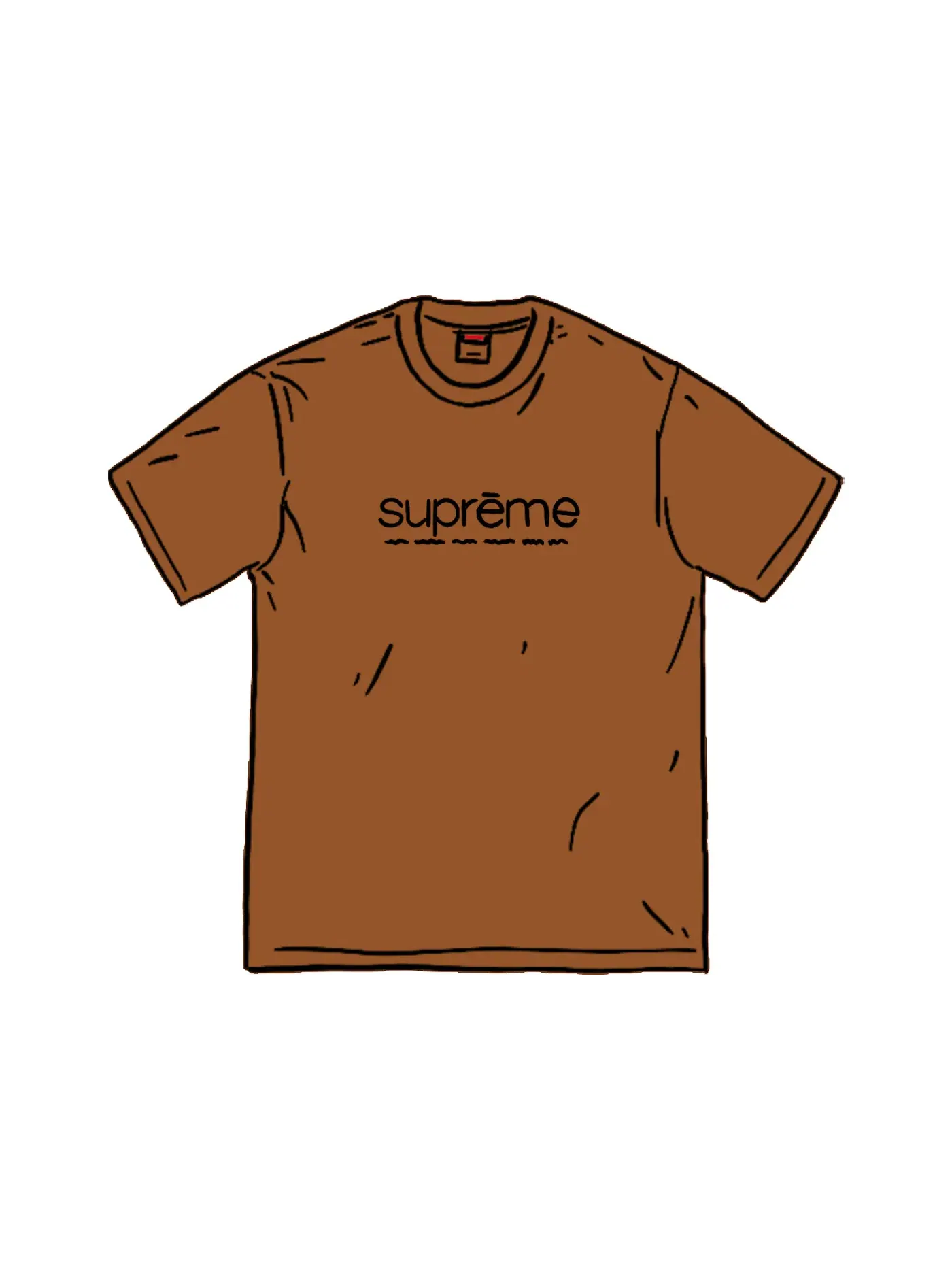 Мужская футболка Supreme Five Boroughs Tee — изображение 1 из 1, коричневый