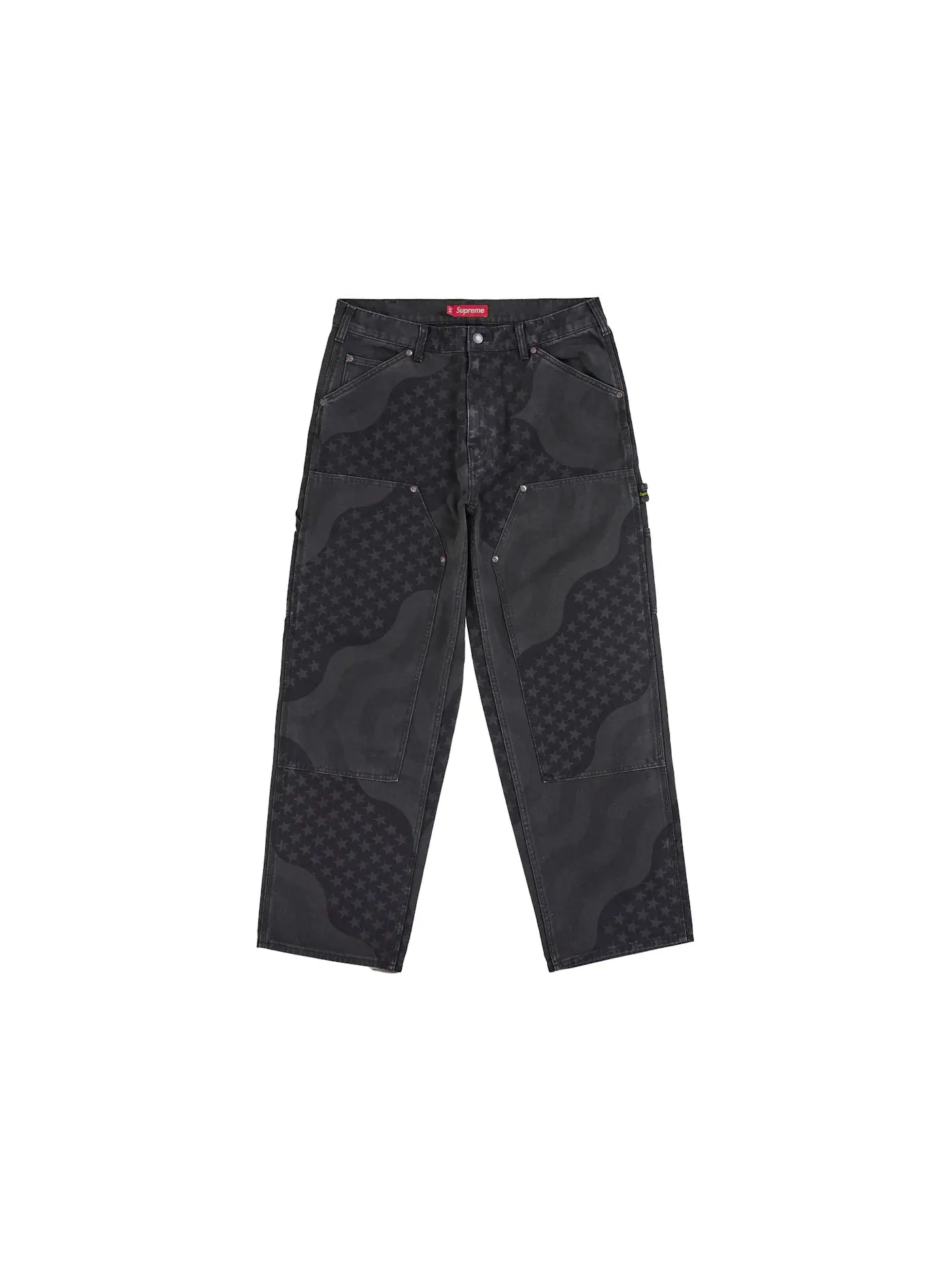 Мужские брюки с двойным коленом Supreme Flag Double Knee Painter Pant Supreme — изображение 1 из 2, черный