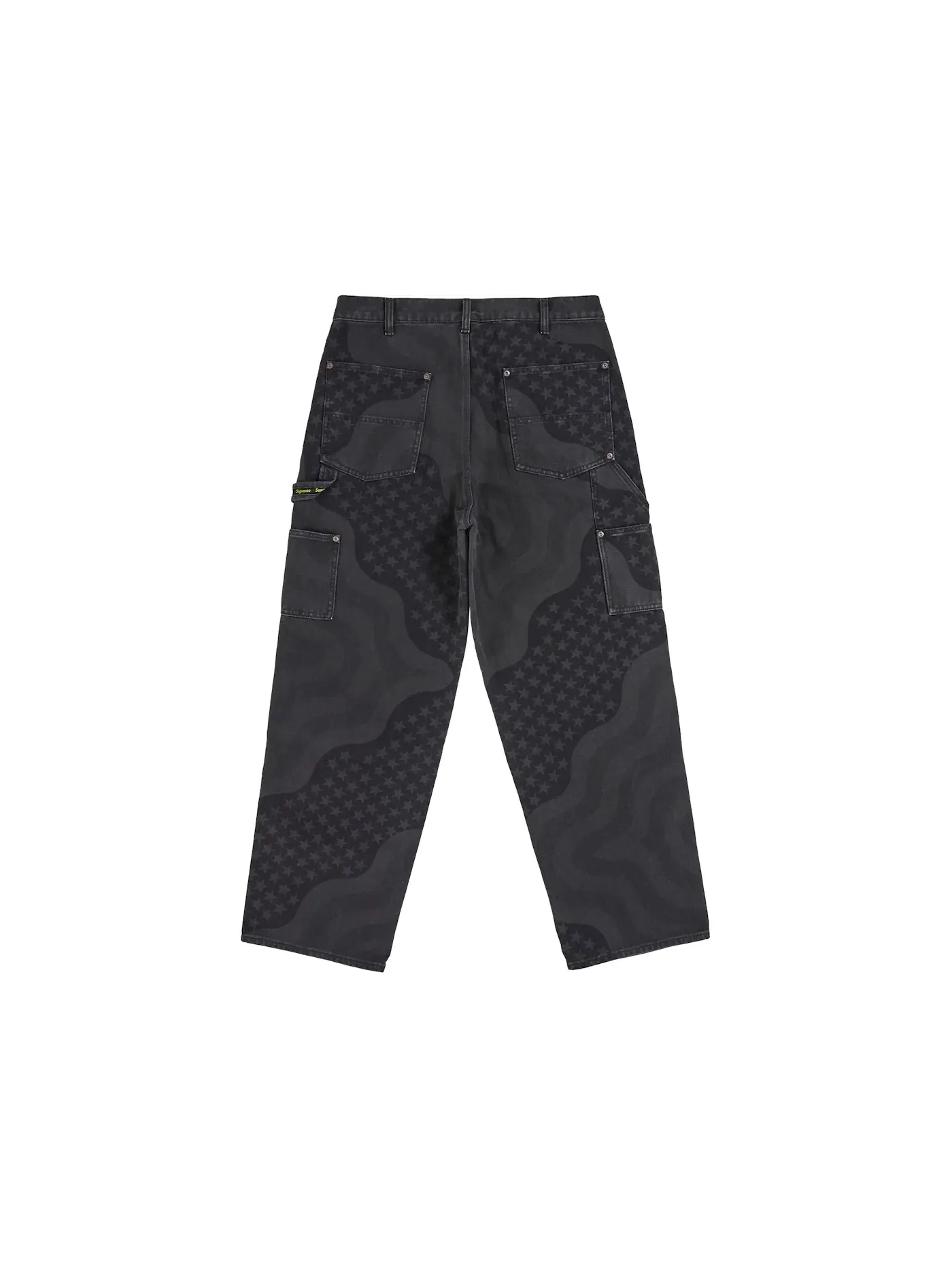 Мужские брюки с двойным коленом Supreme Flag Double Knee Painter Pant Supreme — изображение 2 из 2, черный