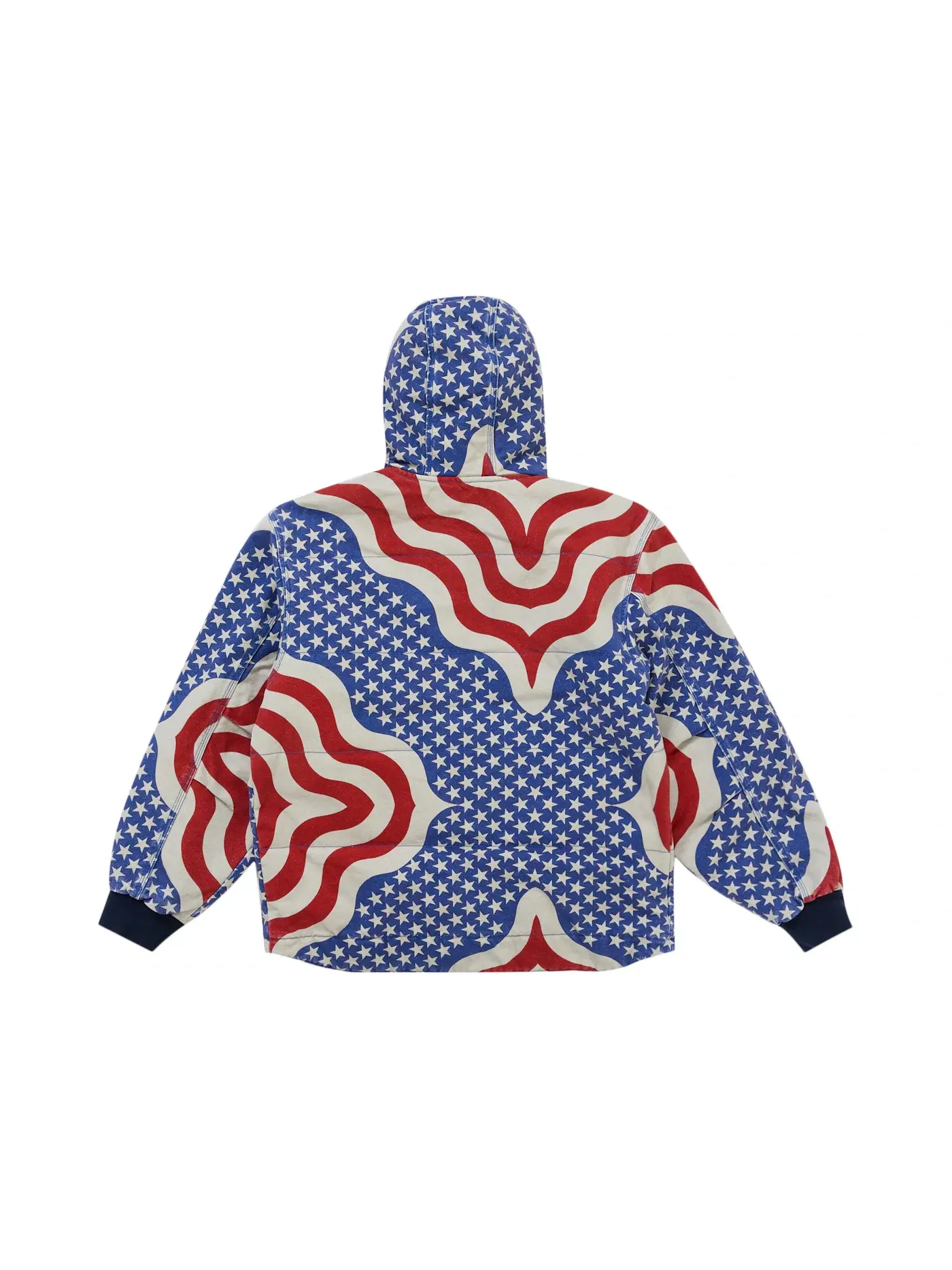 Мужская стеганая куртка с капюшоном с принтом Flag Jacket Supreme — изображение 3 из 3, мульти