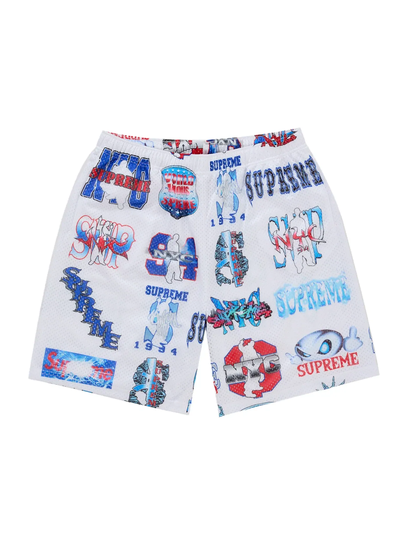 Мужские шорты с принтом Supreme — изображение 1 из 2, белый