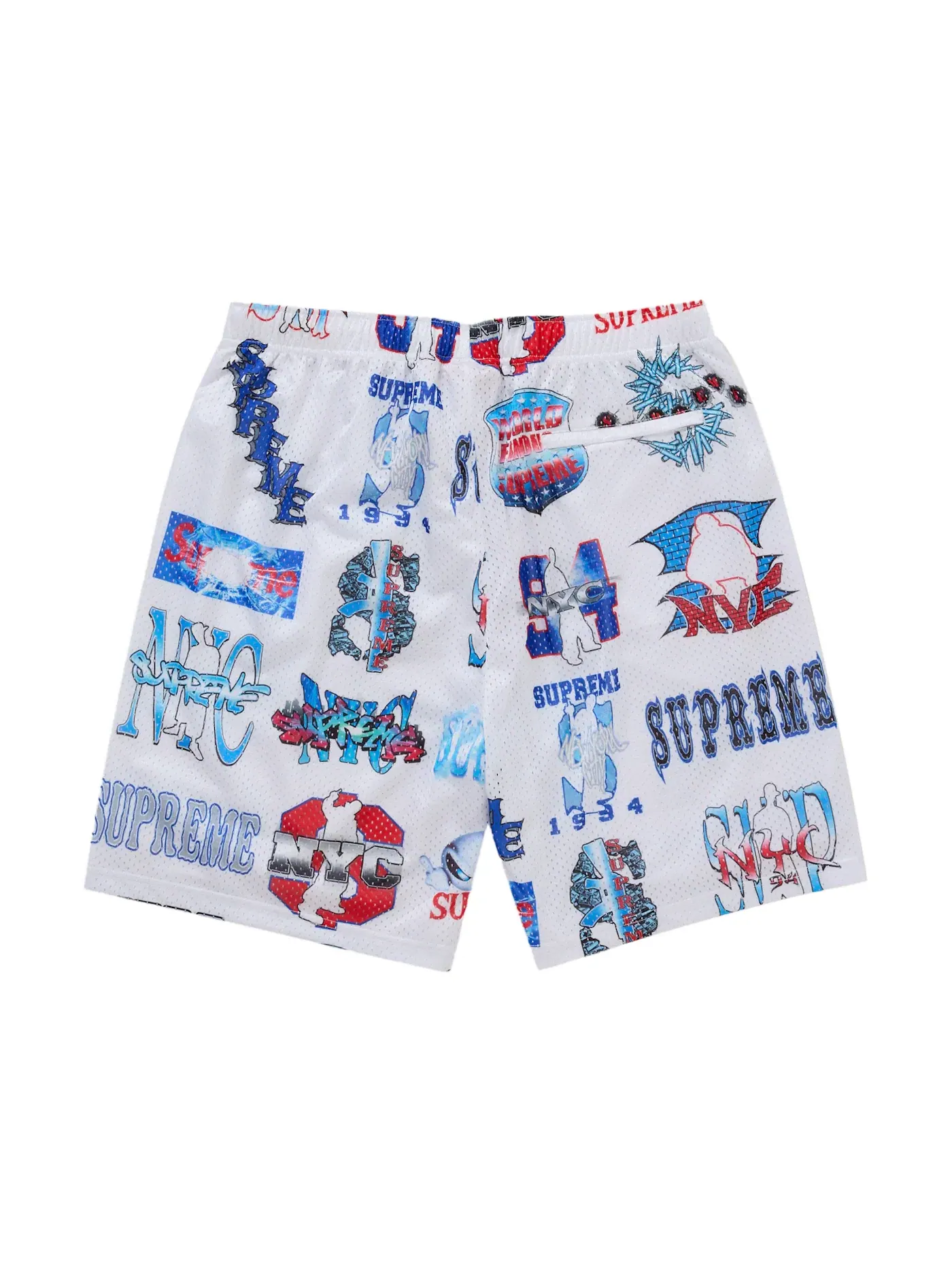 Мужские шорты с принтом Supreme — изображение 2 из 2, белый