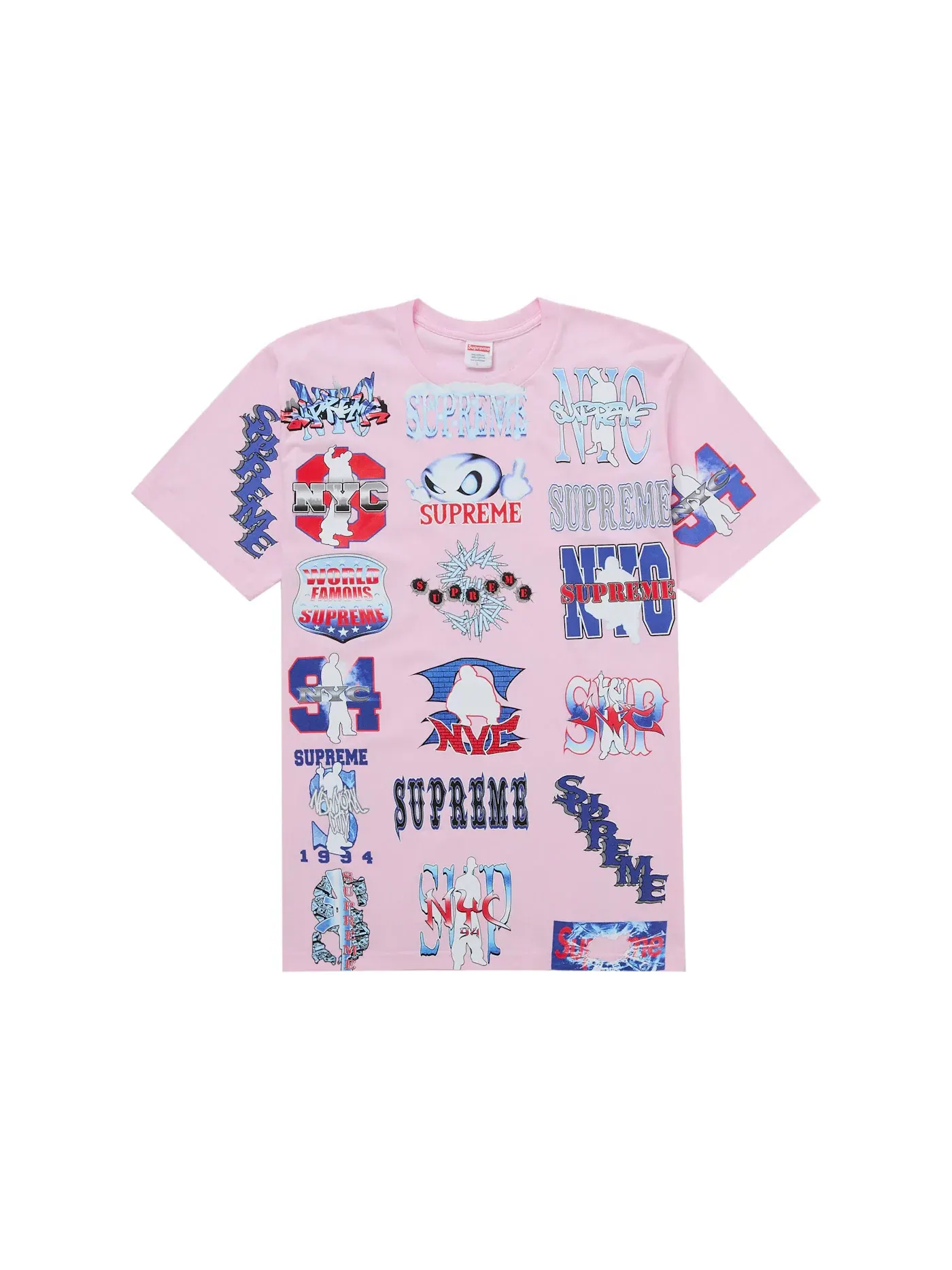 Мужская футболка с принтом Supreme Tee — изображение 1 из 2, розовый