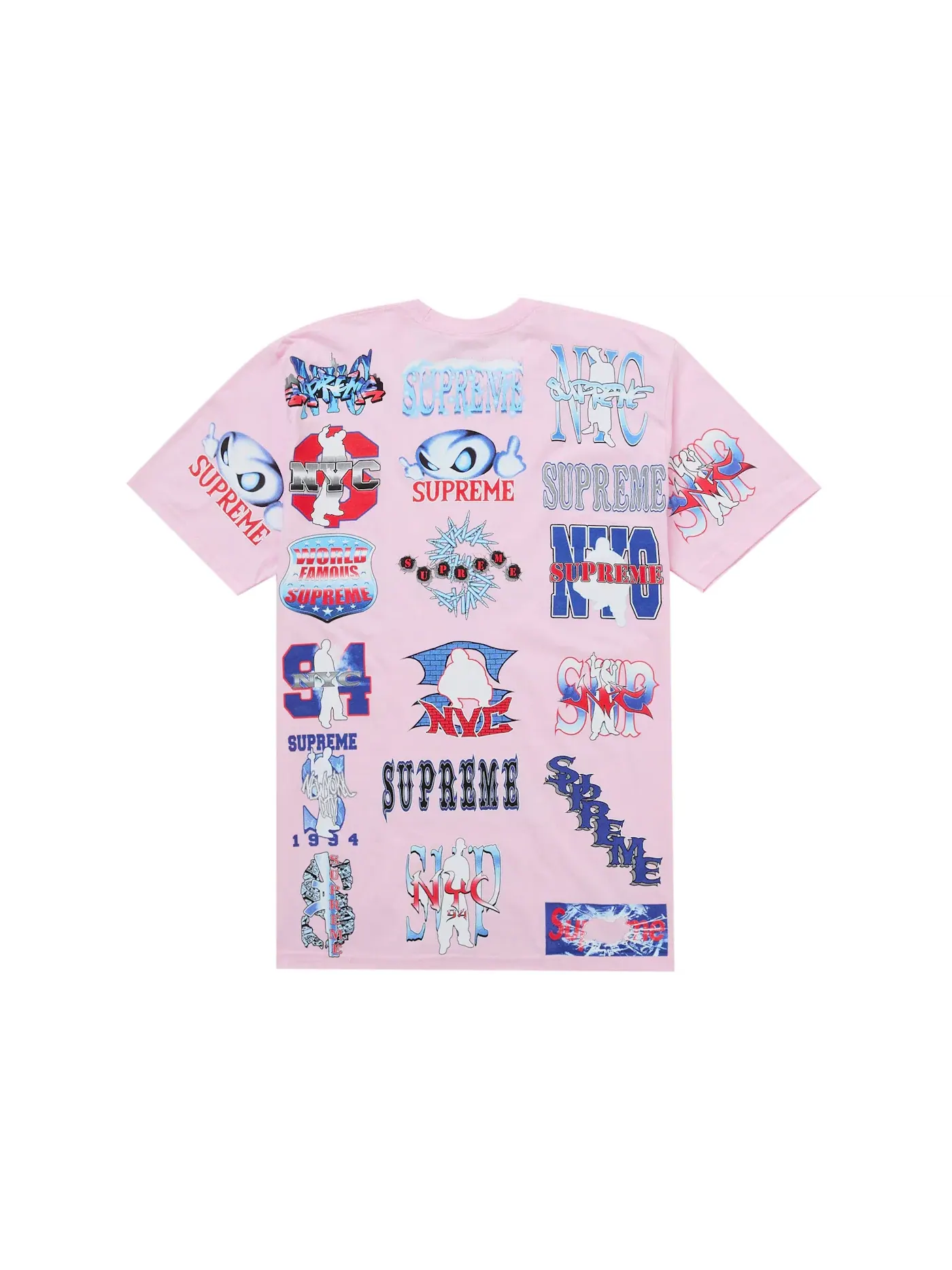 Мужская футболка с принтом Supreme Tee — изображение 2 из 2, розовый
