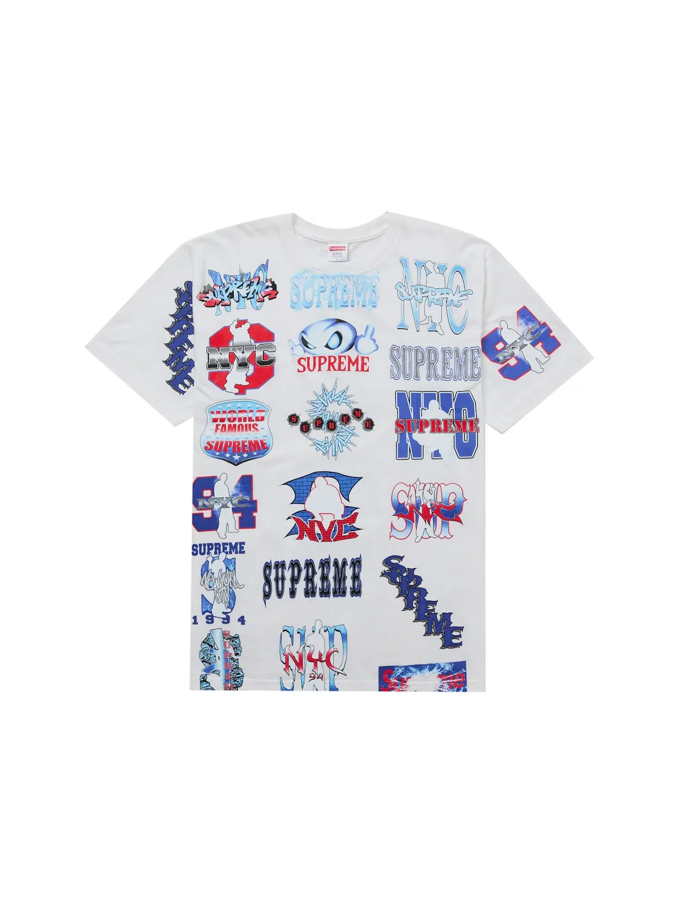 Мужская футболка с принтом Supreme Tee — изображение 1 из 2, белый