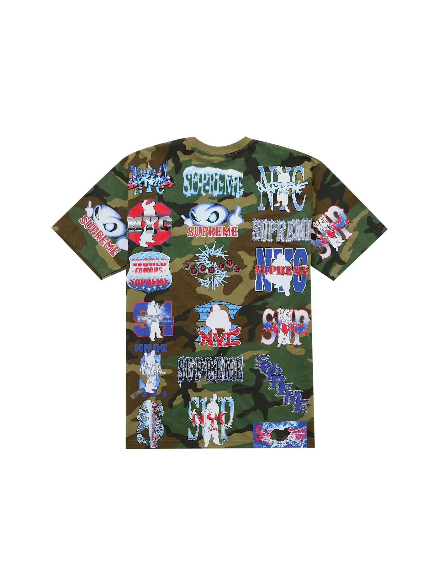 Мужская футболка Supreme Flash Tee, Woodland Camo — изображение 2 из 2