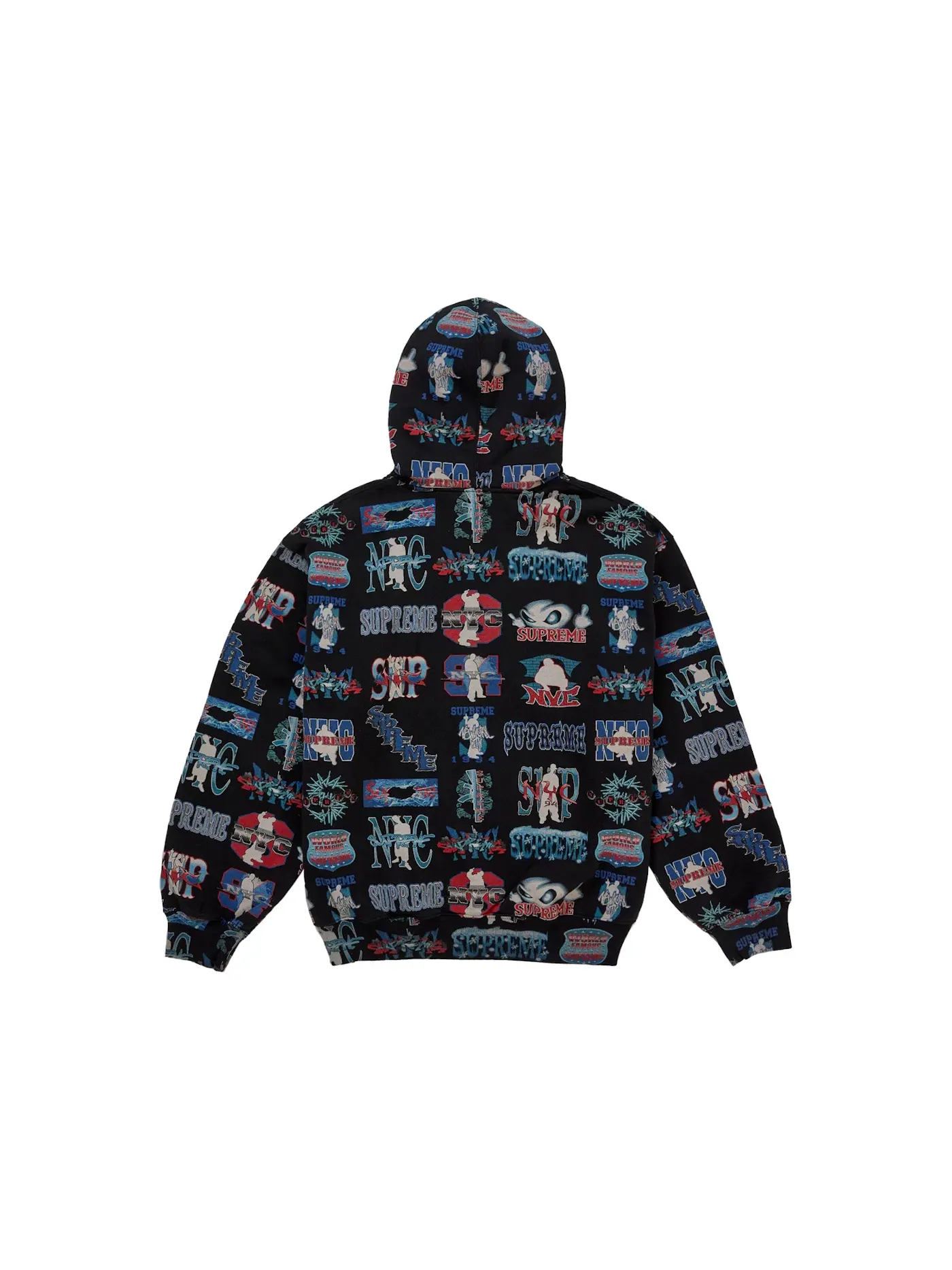 Мужская худи на молнии Supreme Flash Zip Up Hooded Sweatshirt Supreme — изображение 2 из 2, черный