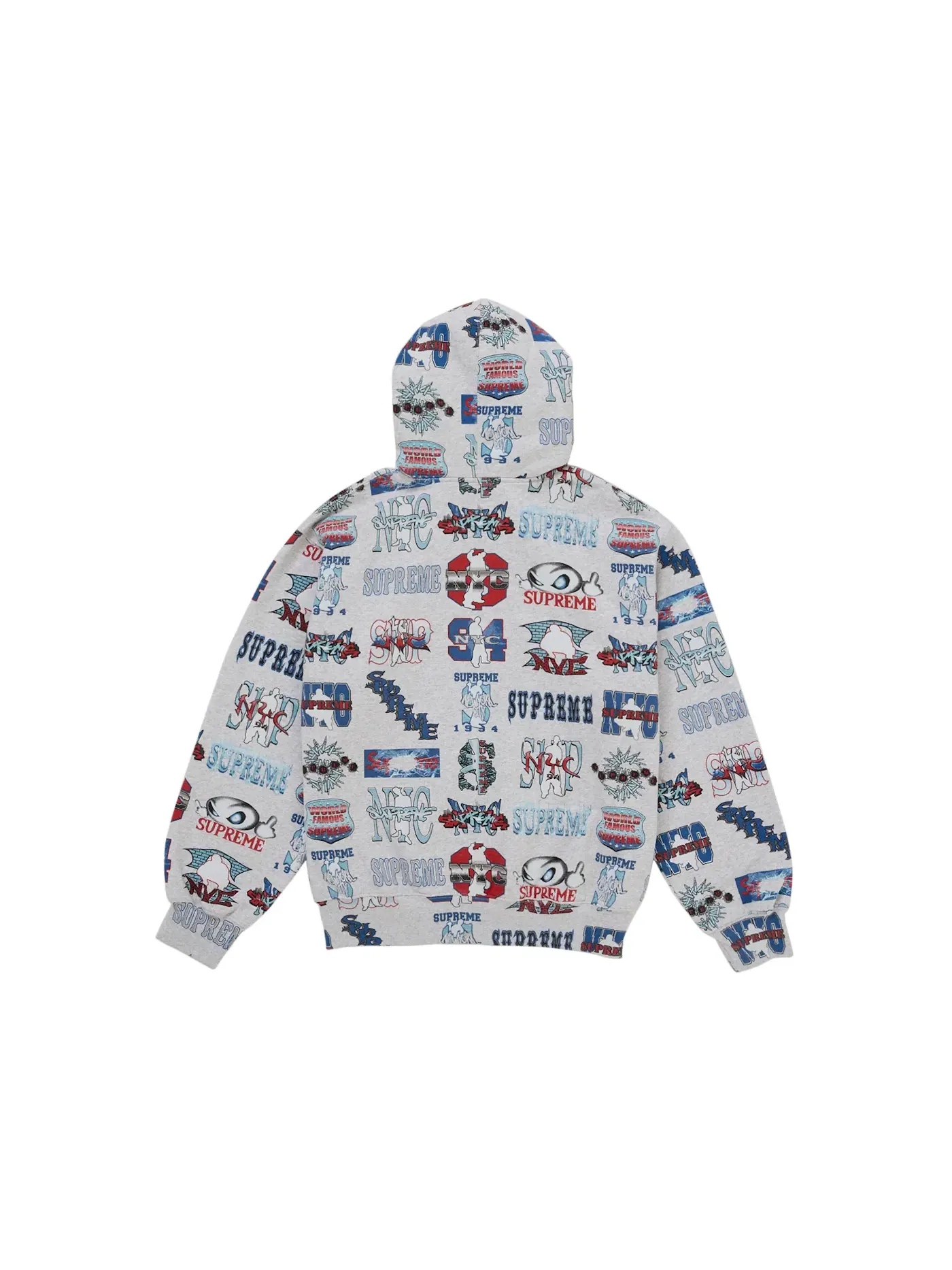 Мужская худи Supreme Flash Zip Up Hooded Sweatshirt — изображение 2 из 2, белый