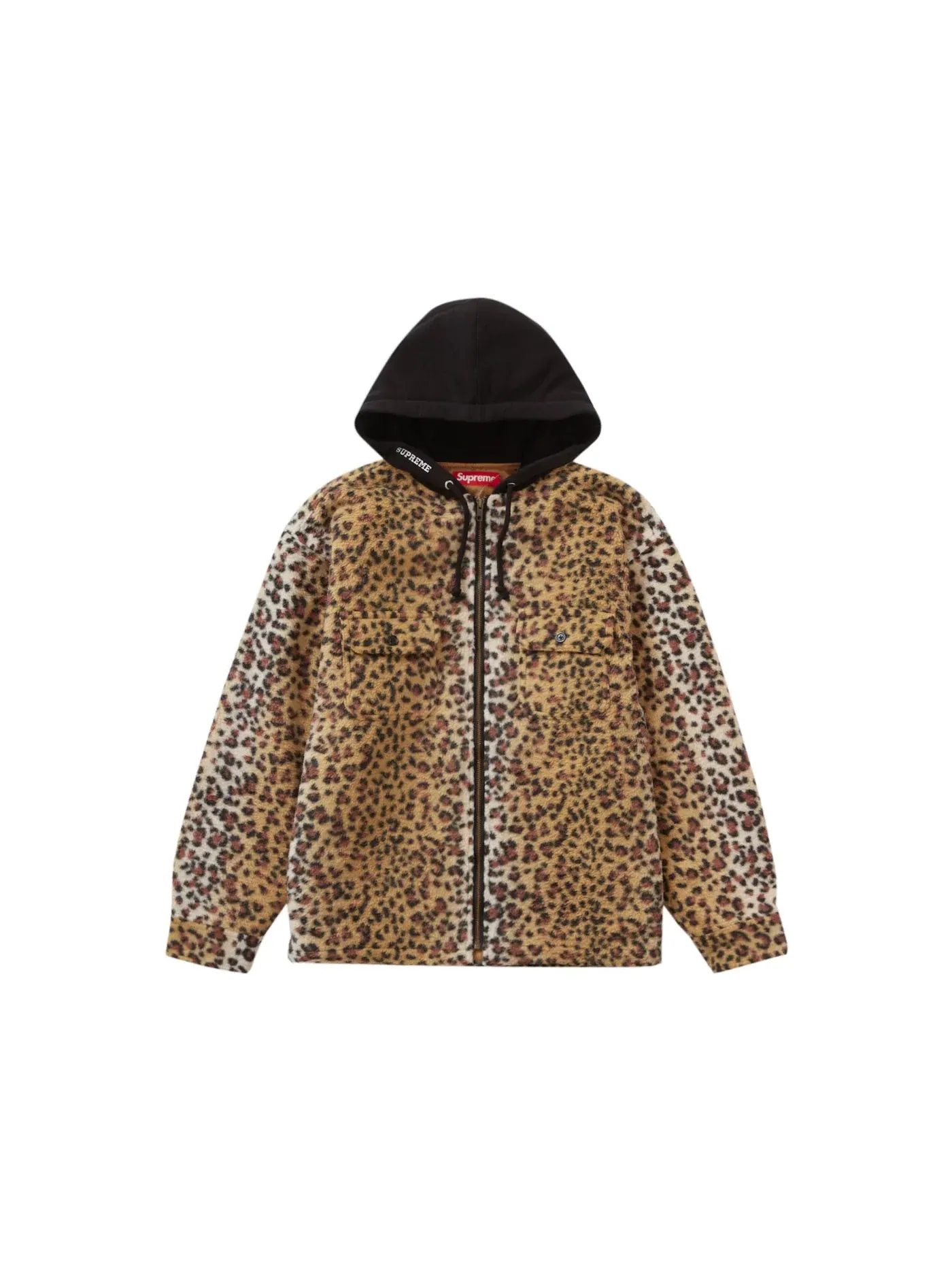 Мужская флисовая куртка с капюшоном Supreme — изображение 1 из 2, коричневый