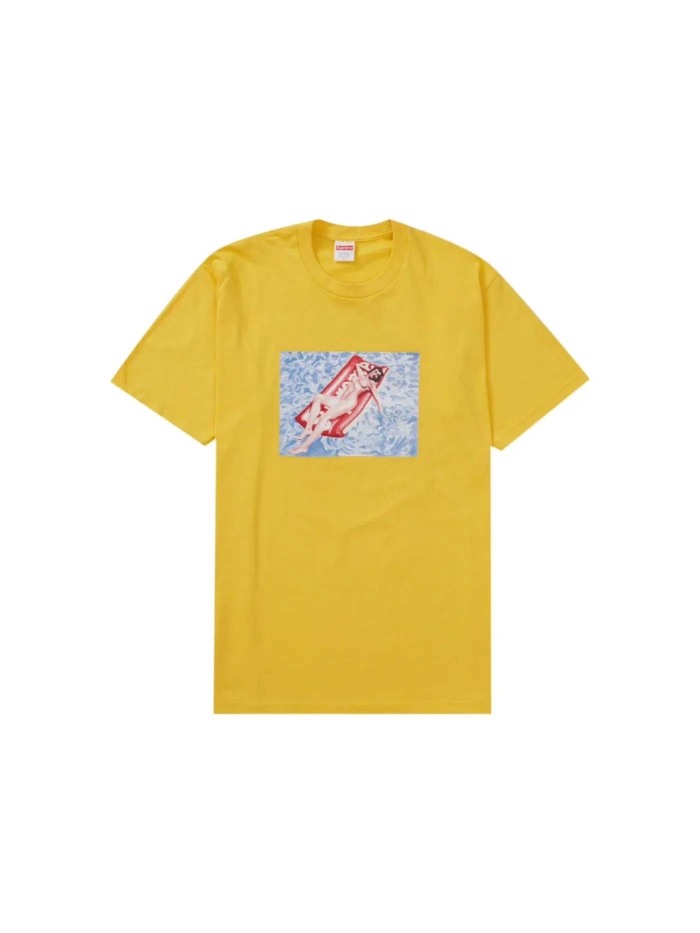 Мужская футболка с принтом Supreme Tee — изображение 1 из 1, желтый