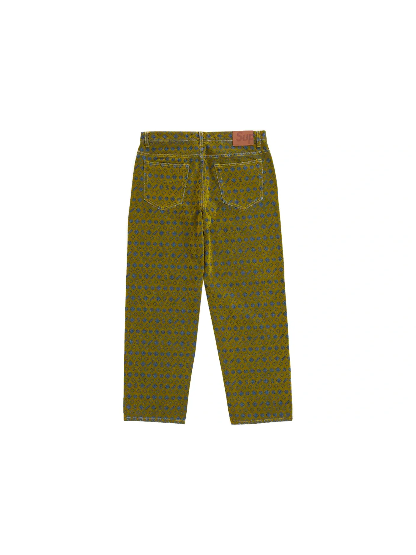 Мужские джинсы свободного кроя с флокированным покрытием Supreme Jean — изображение 2 из 2, желтый