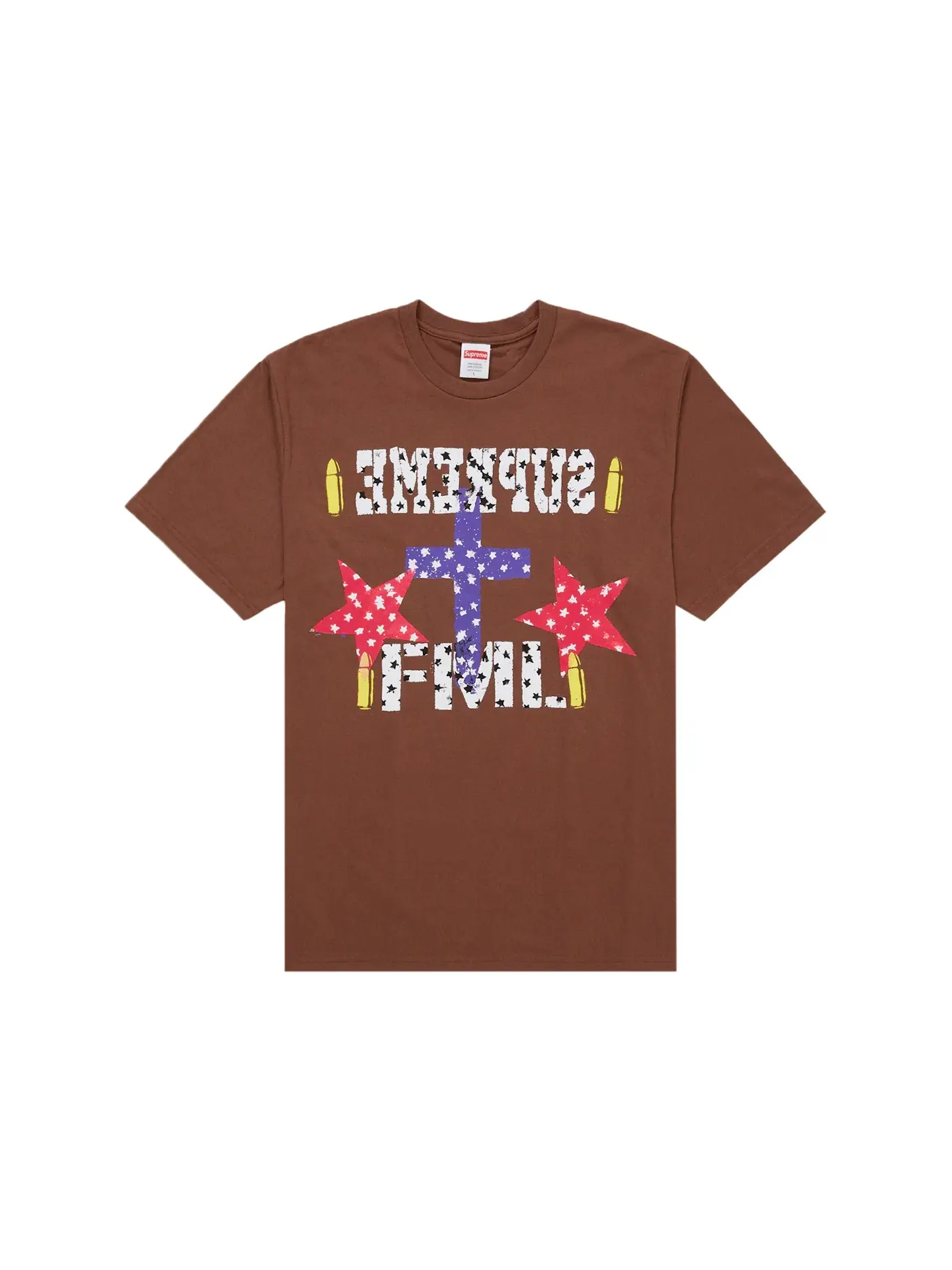 Мужская футболка с принтом Tee Supreme — изображение 1 из 1, коричневый