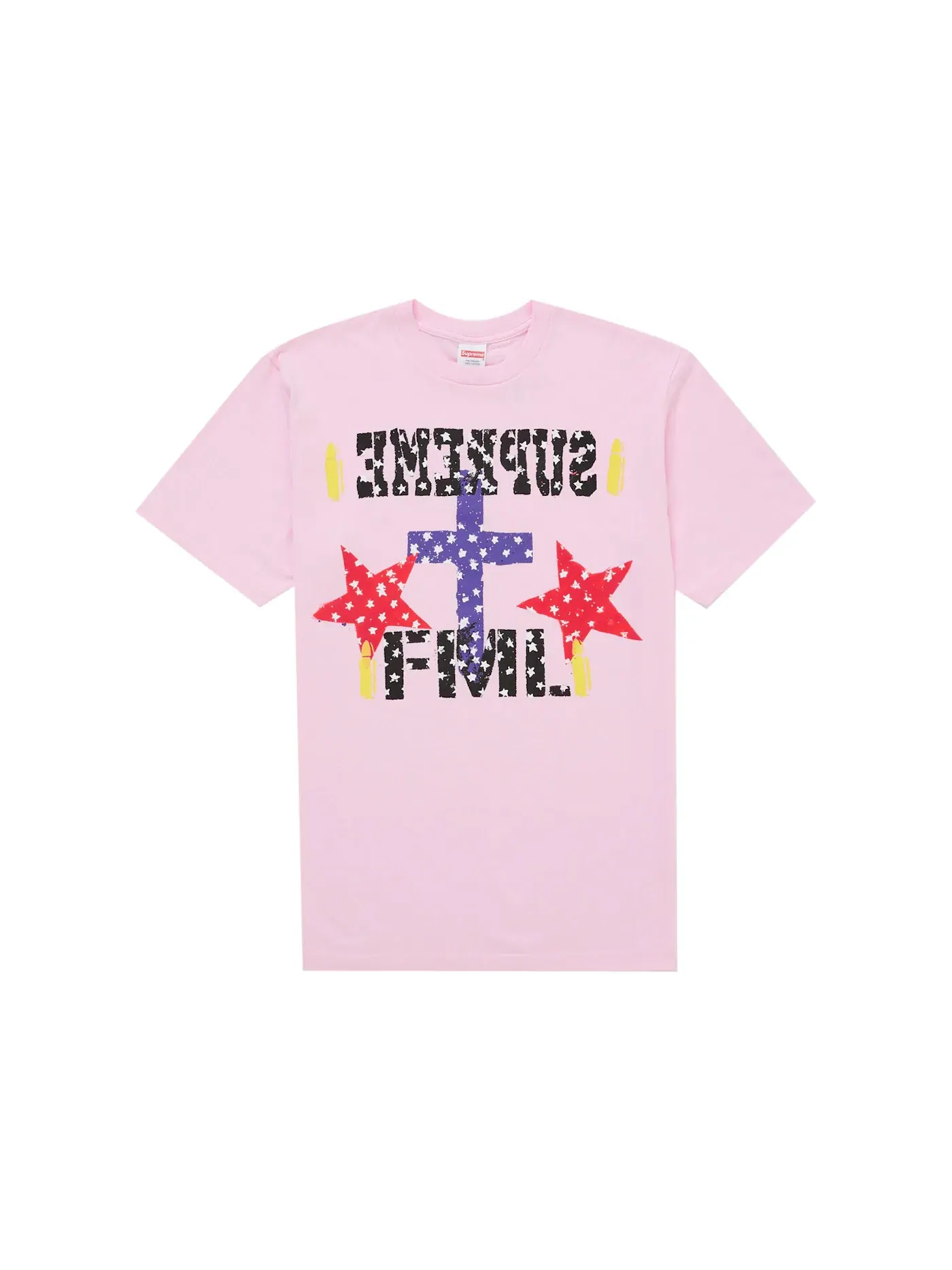 Мужская футболка с принтом Supreme Tee — изображение 1 из 1, розовый