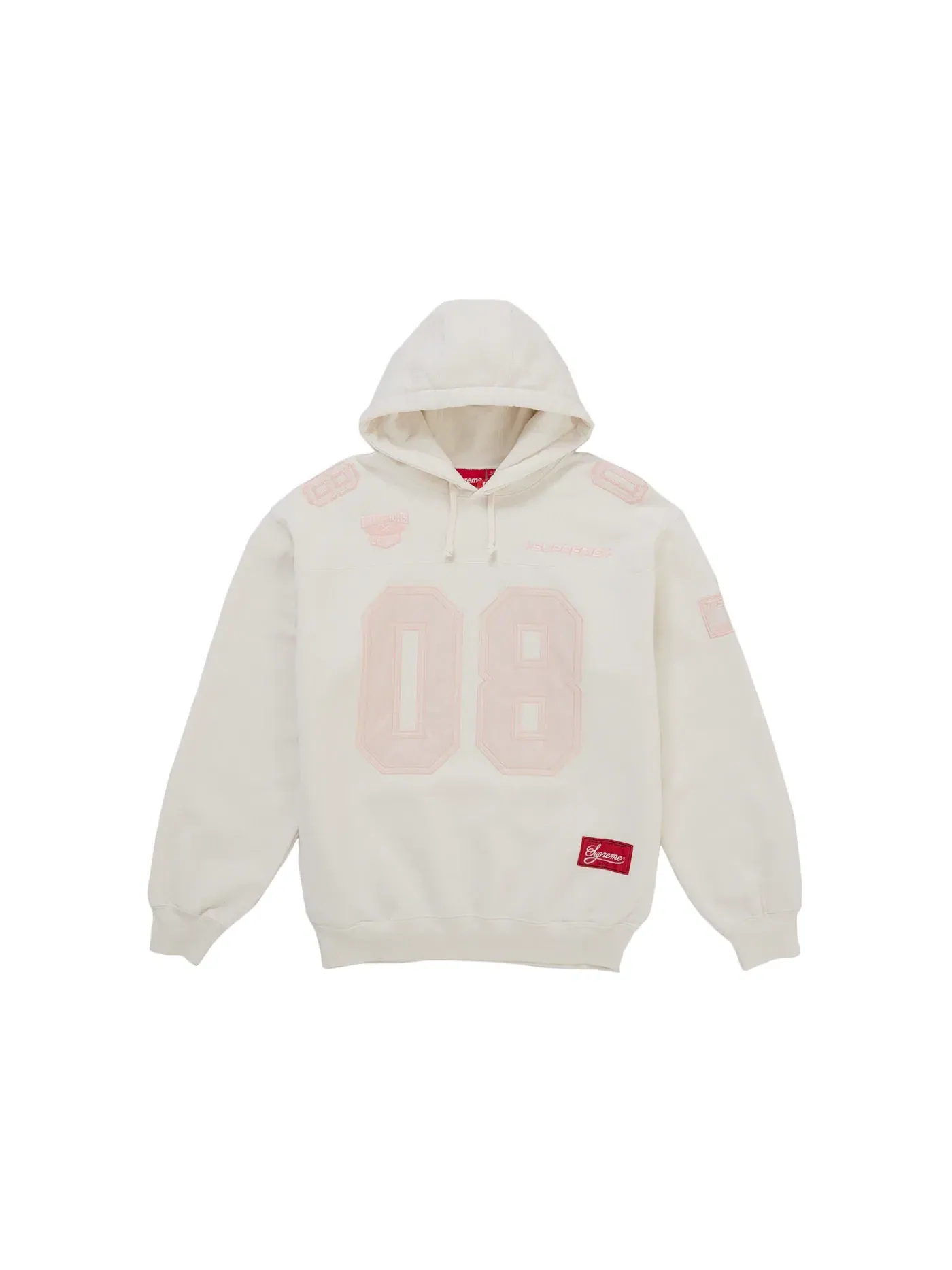 Мужская худи с капюшоном Supreme Football Jersey Hooded Sweatshirt — изображение 1 из 2, белый