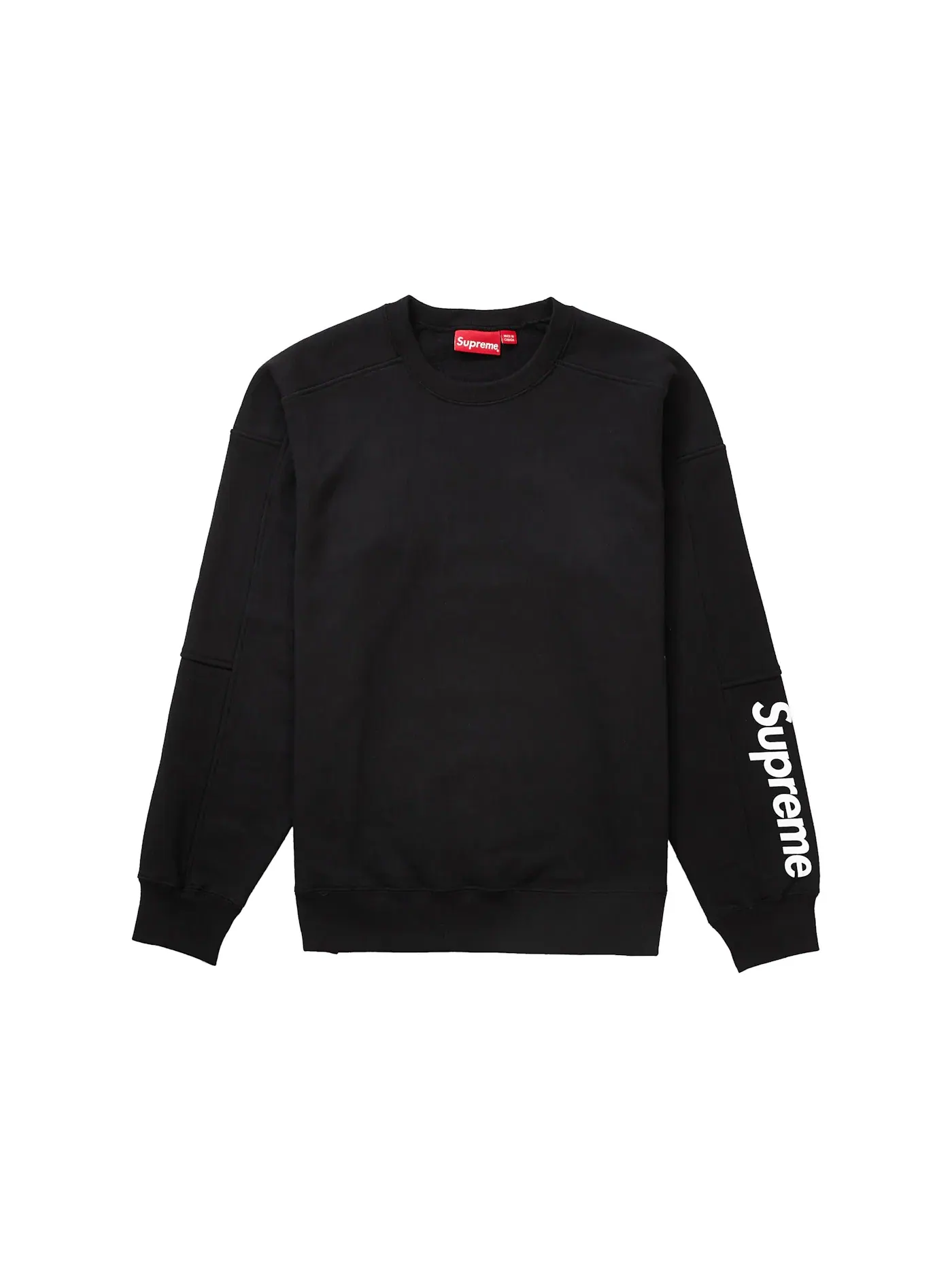 Мужской свитшот с принтом Supreme Crewneck — изображение 1 из 1, черный