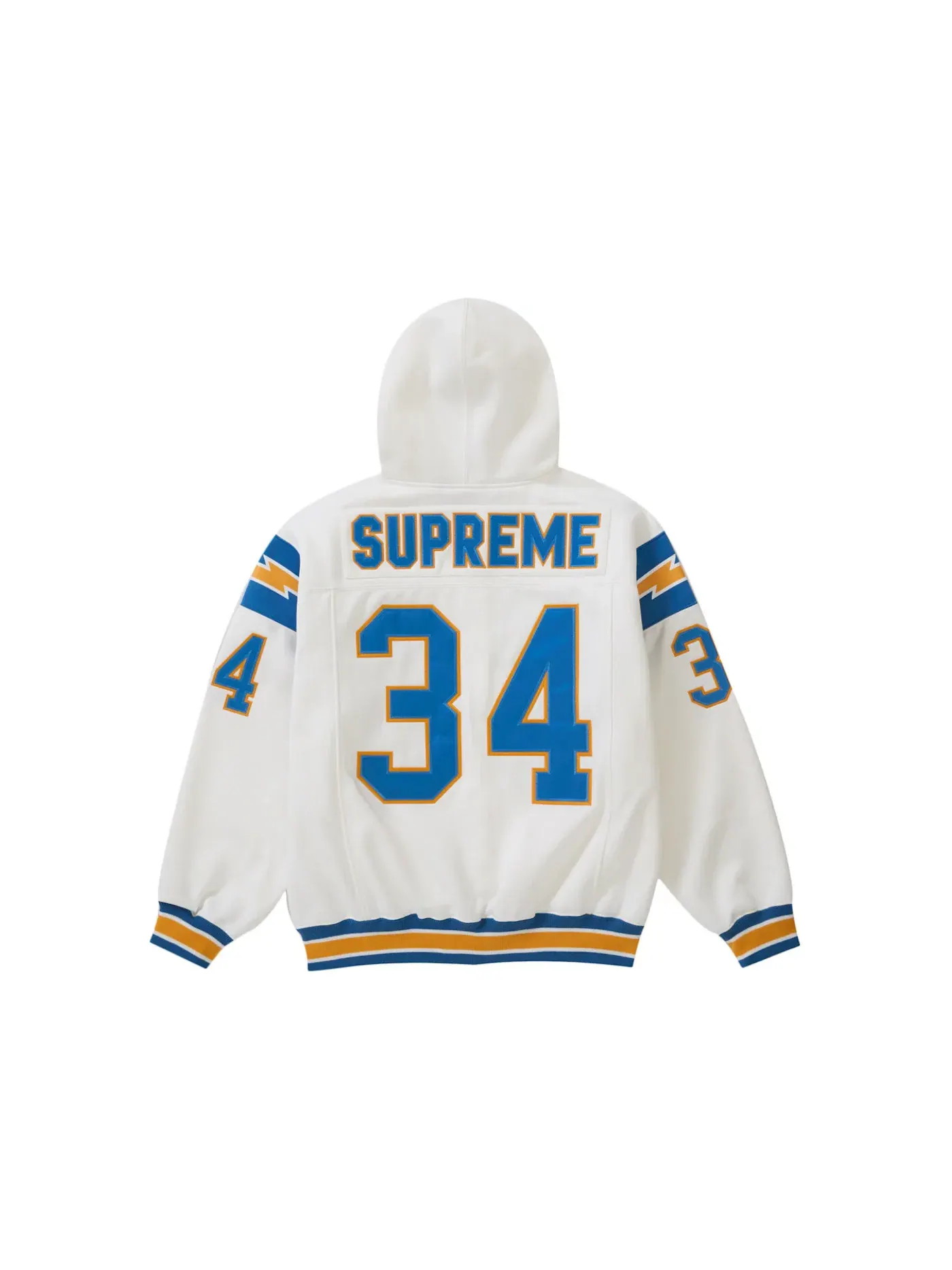 Мужская худи на молнии с принтом Supreme Sweatshirt — изображение 2 из 2, белый