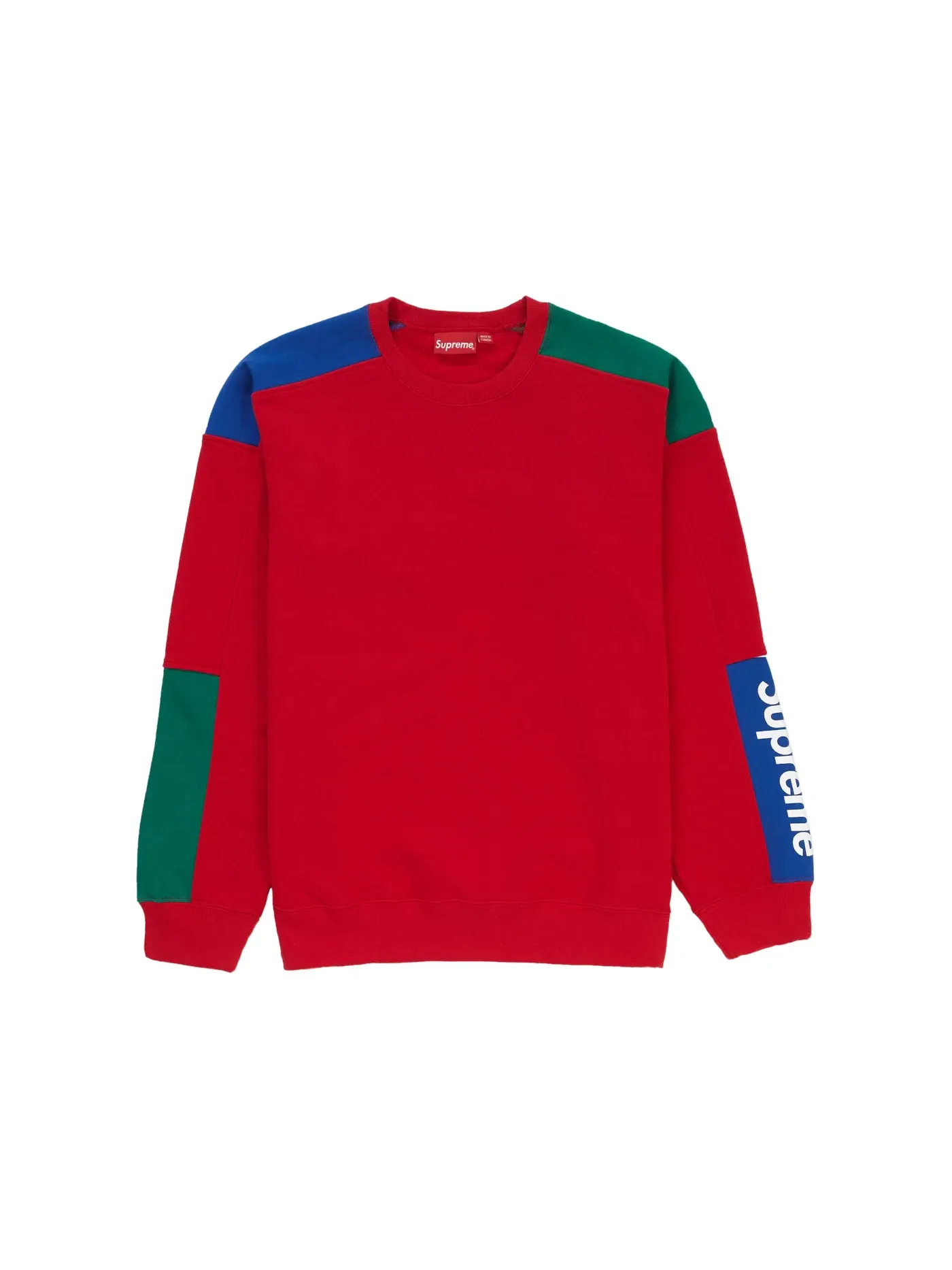 Мужской свитшот с принтом Supreme Crewneck — изображение 1 из 1, красный