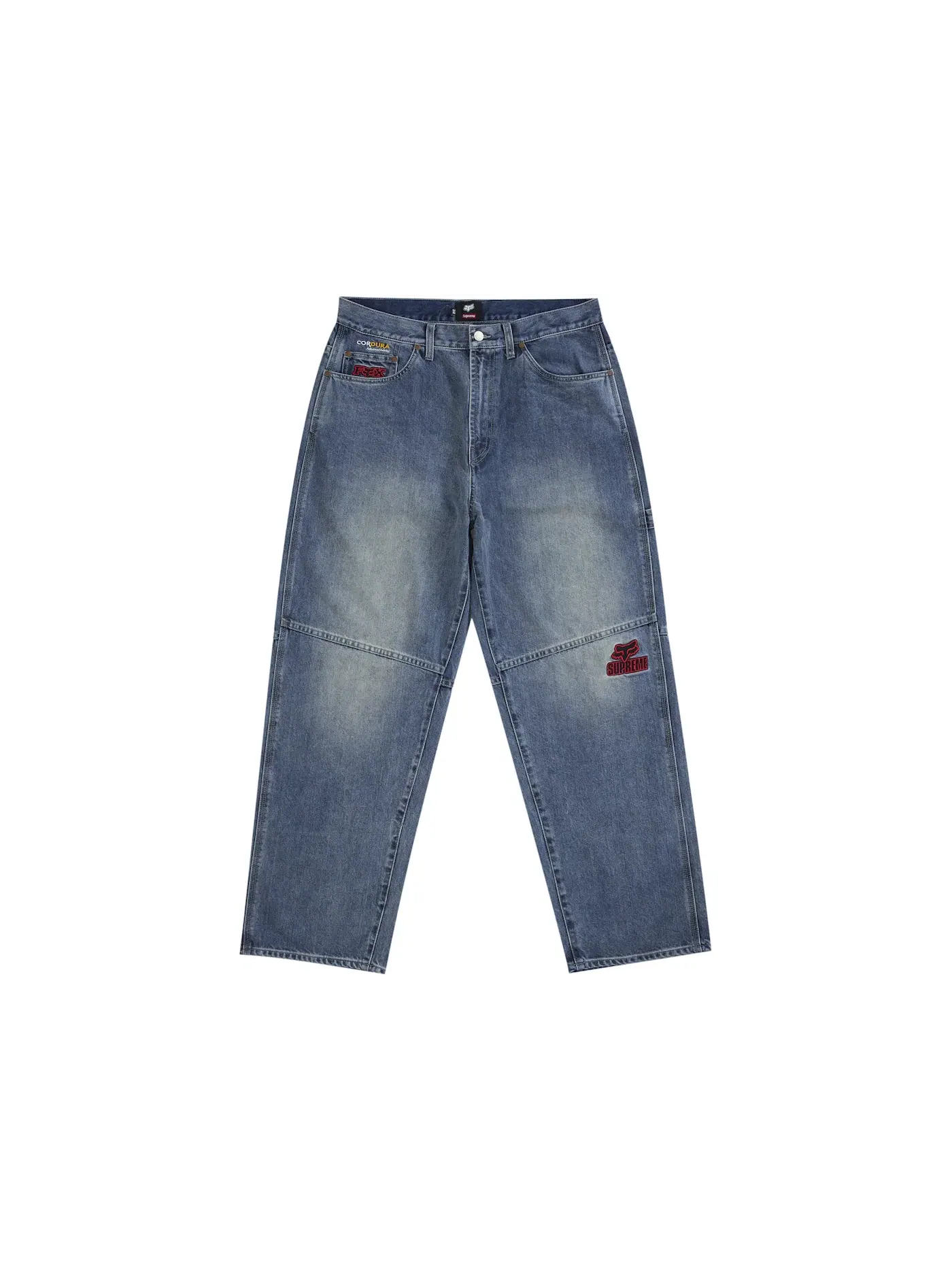 Мужские джинсы свободного кроя из кордуры Supreme Fox Racing Jean — изображение 1 из 2, джинсовый синий
