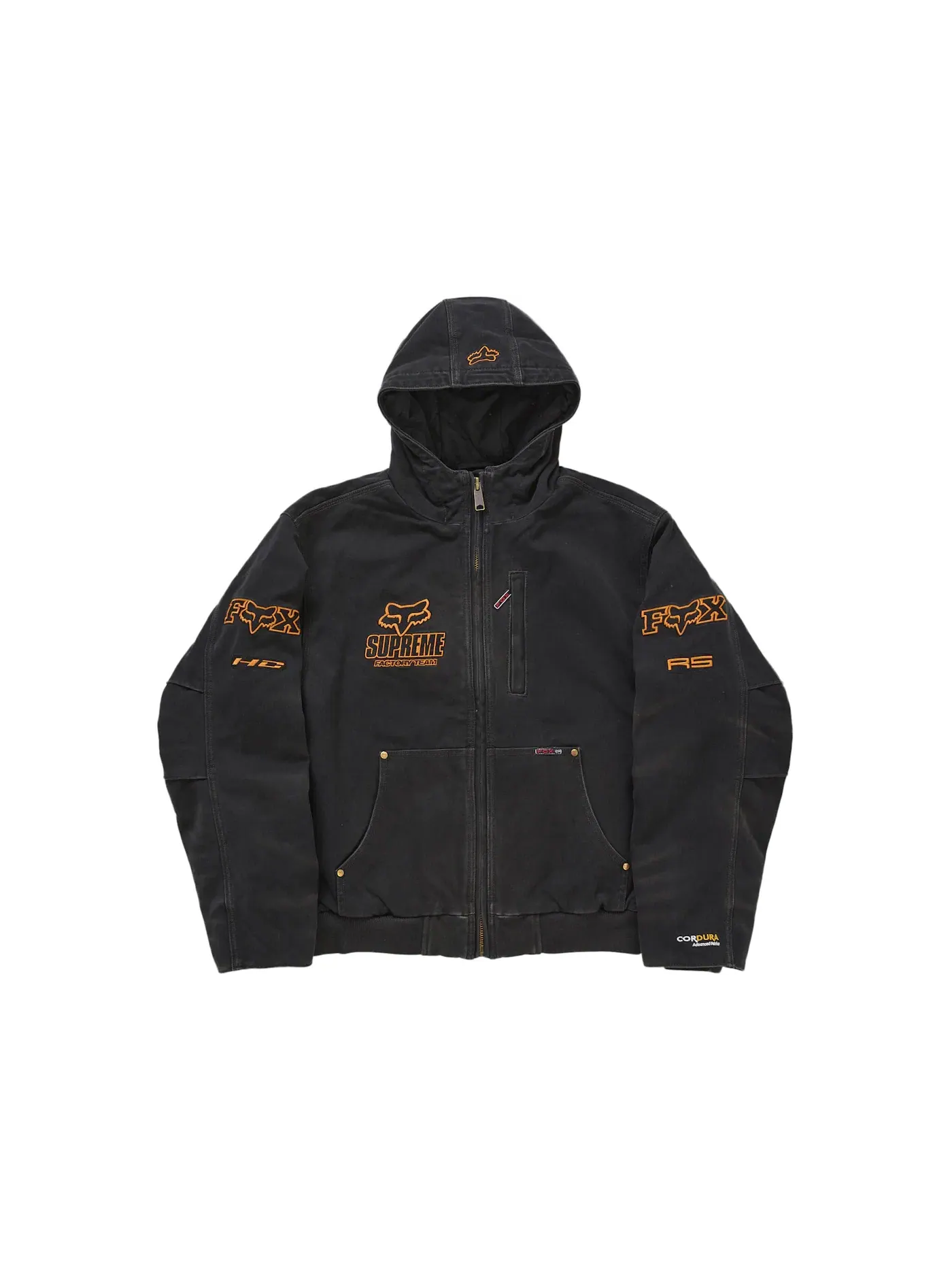 Мужская куртка-худи с капюшоном Supreme Fox Racing Jacket Black — изображение 1 из 3