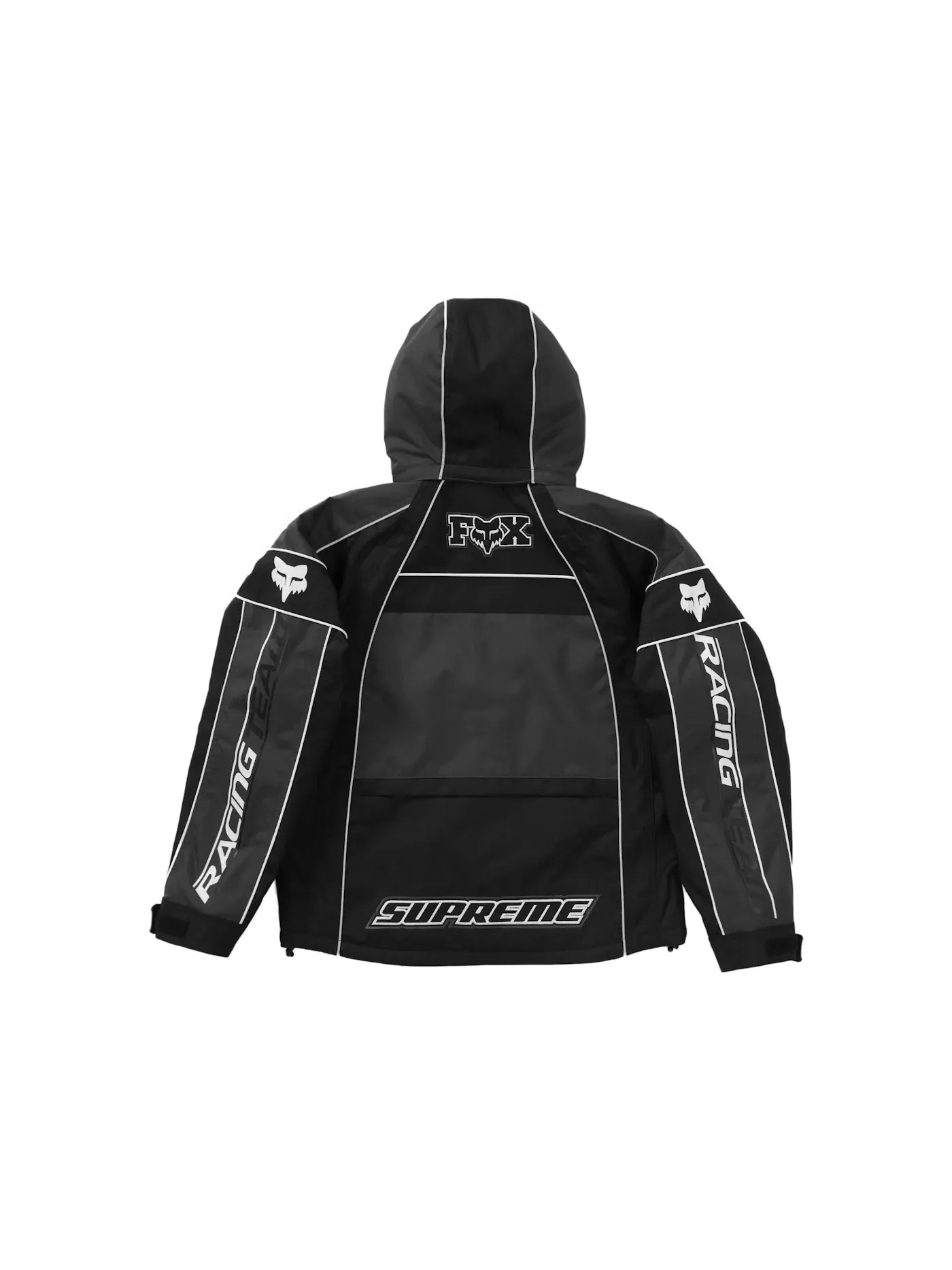 Мужская куртка с капюшоном Supreme Fox Racing Jacket Supreme — изображение 4 из 4, черный