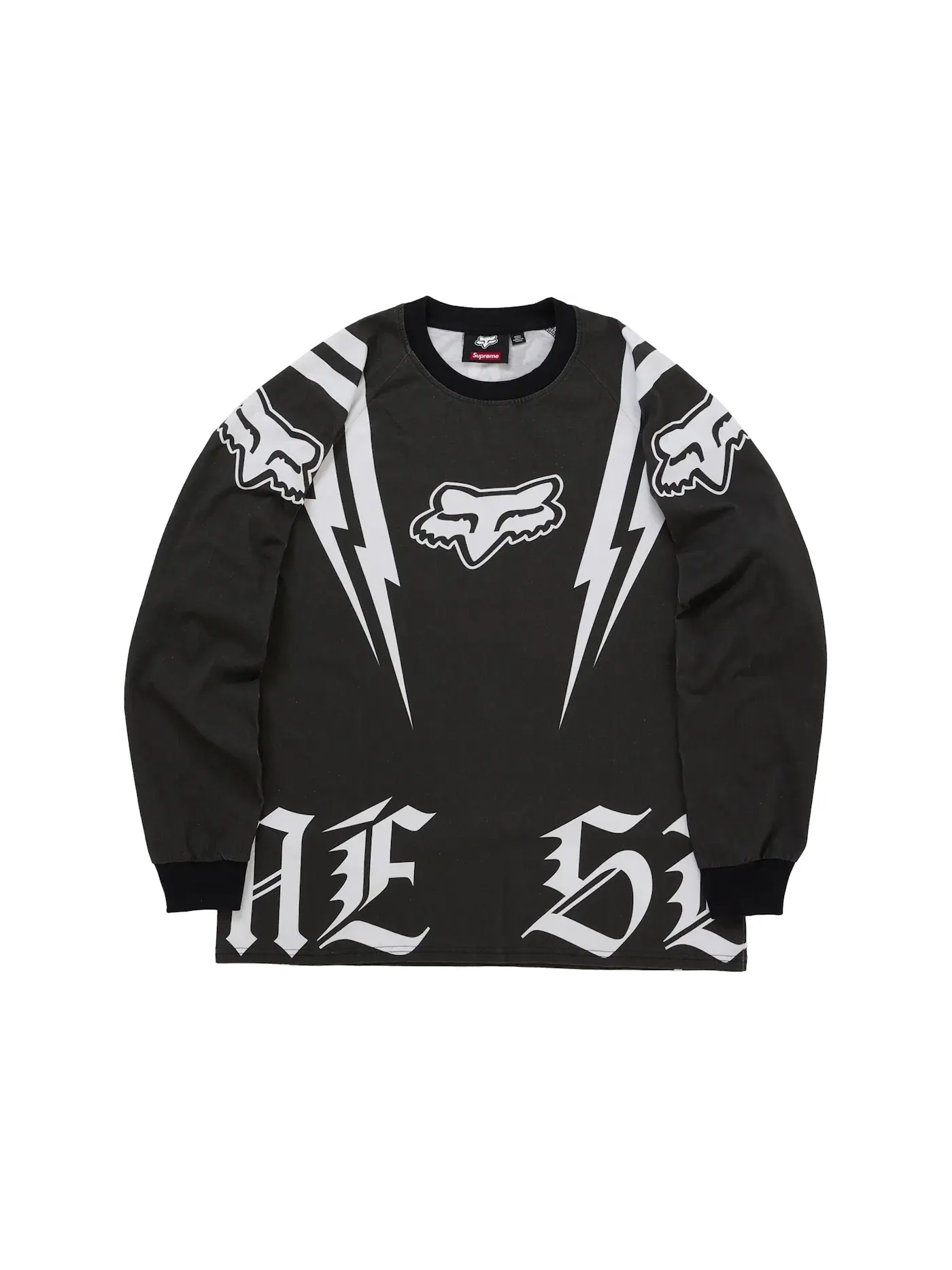 Мужской лонгслив с длинным рукавом Supreme Fox Racing Top — изображение 1 из 2, черный